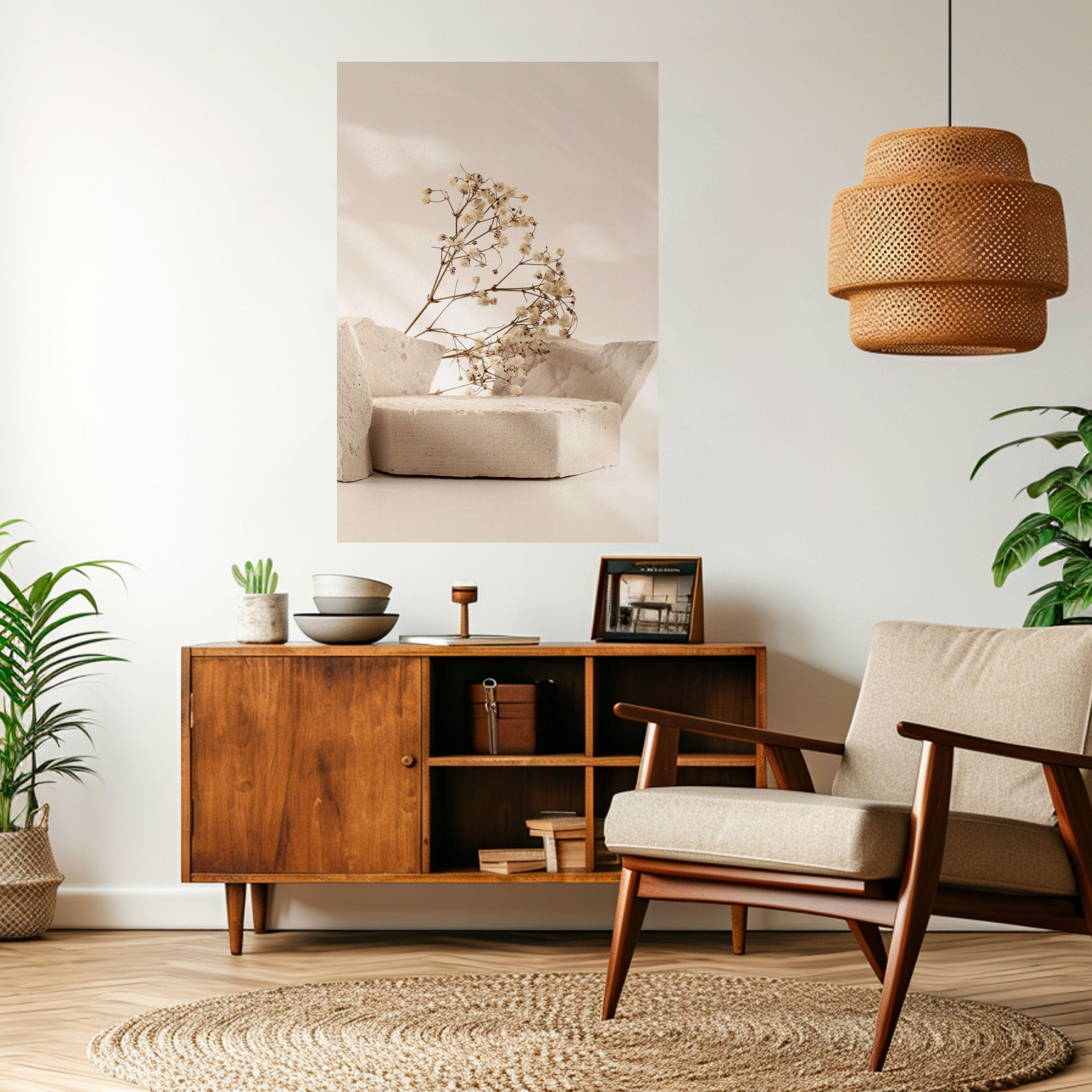 Affiche verticale autocollante « Braises élégantes »