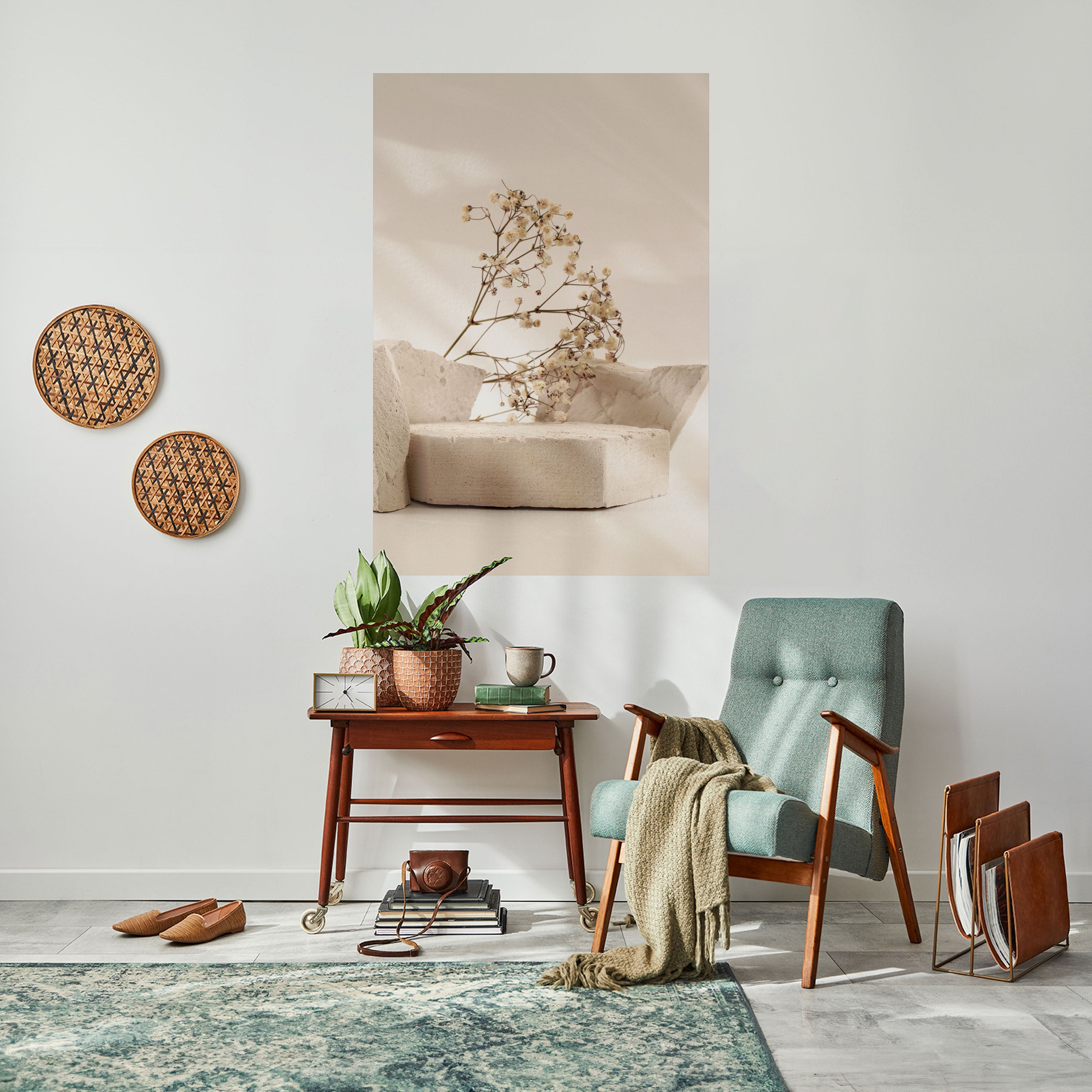 Affiche verticale autocollante « Braises élégantes »