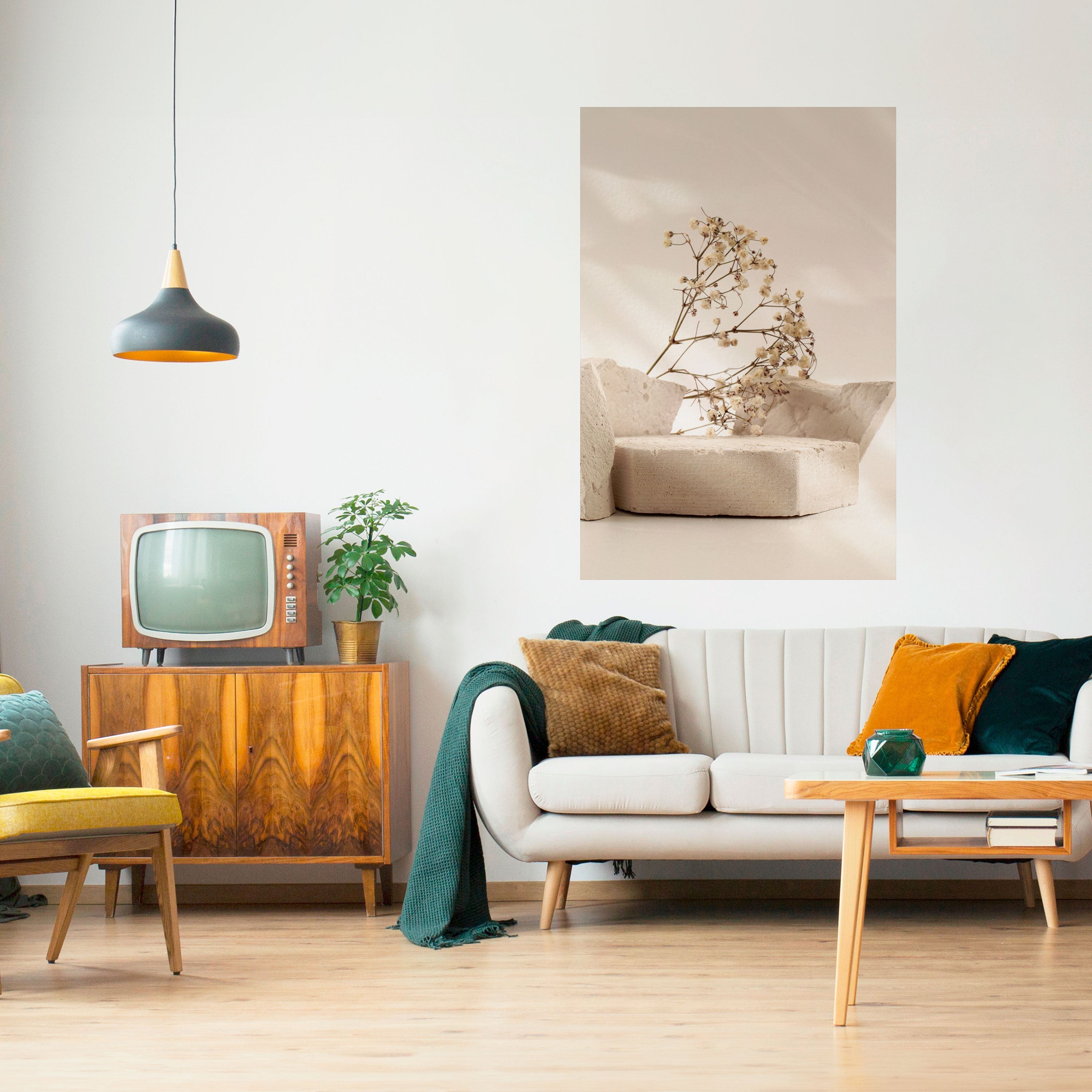 Affiche verticale autocollante « Braises élégantes »