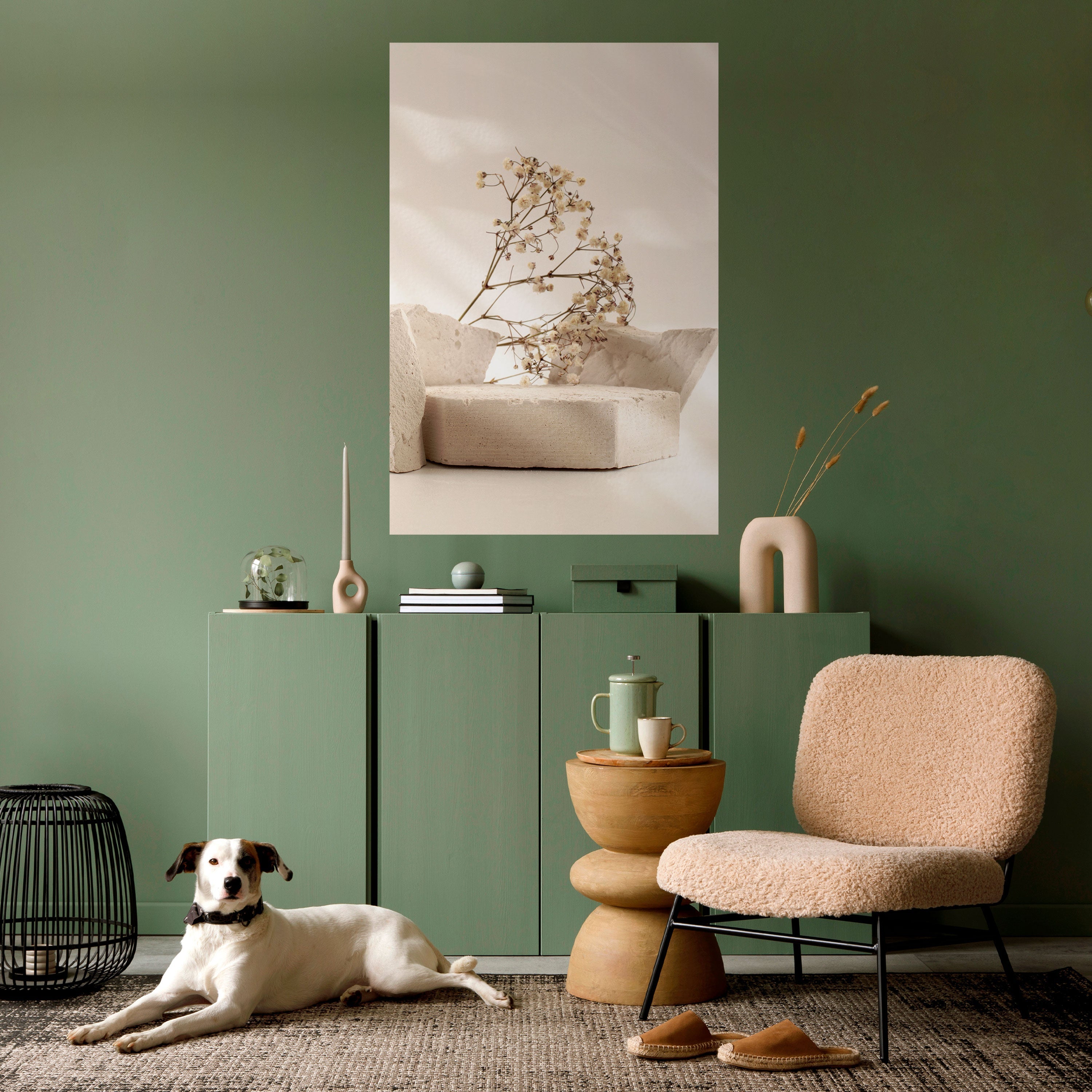 Affiche verticale autocollante « Braises élégantes »