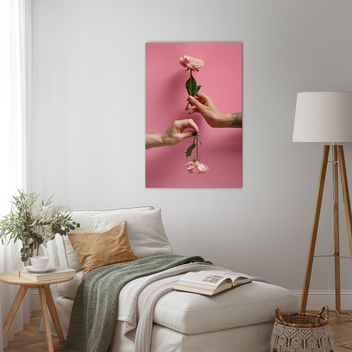 FLORAL CONNECTIONS Vertical Canvas Print