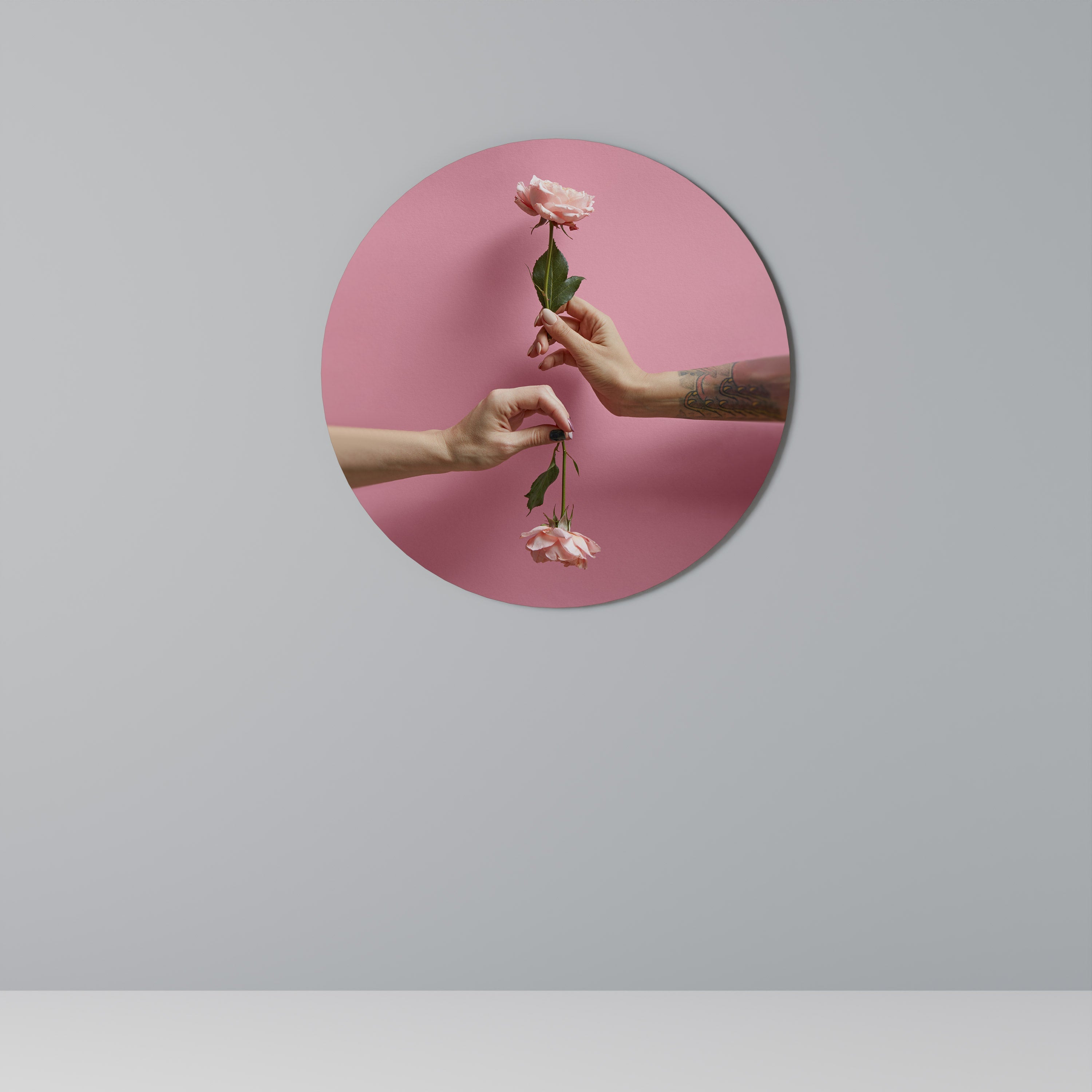 CONNEXIONS FLORALES Art mural rond