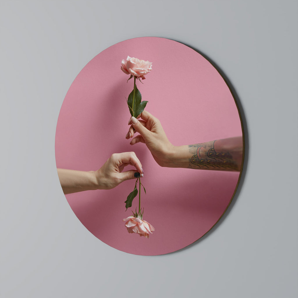 CONNEXIONS FLORALES Art mural rond