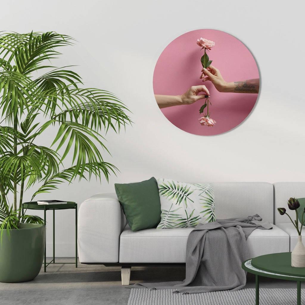 CONNEXIONS FLORALES Art mural rond