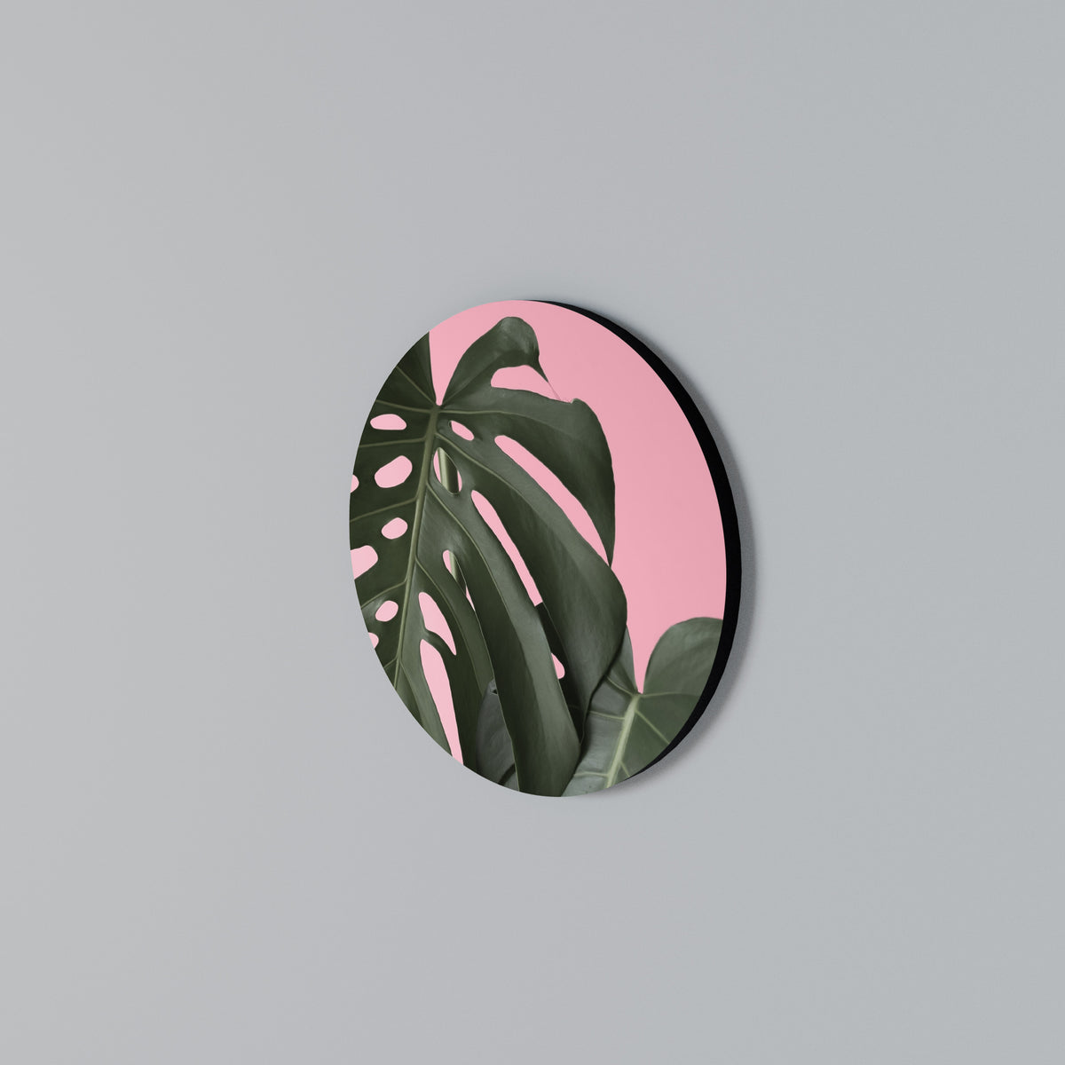 LADY MONSTERA Round Wall Art