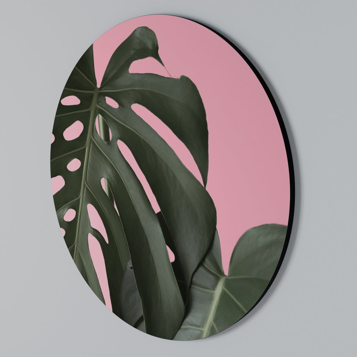 LADY MONSTERA Round Wall Art