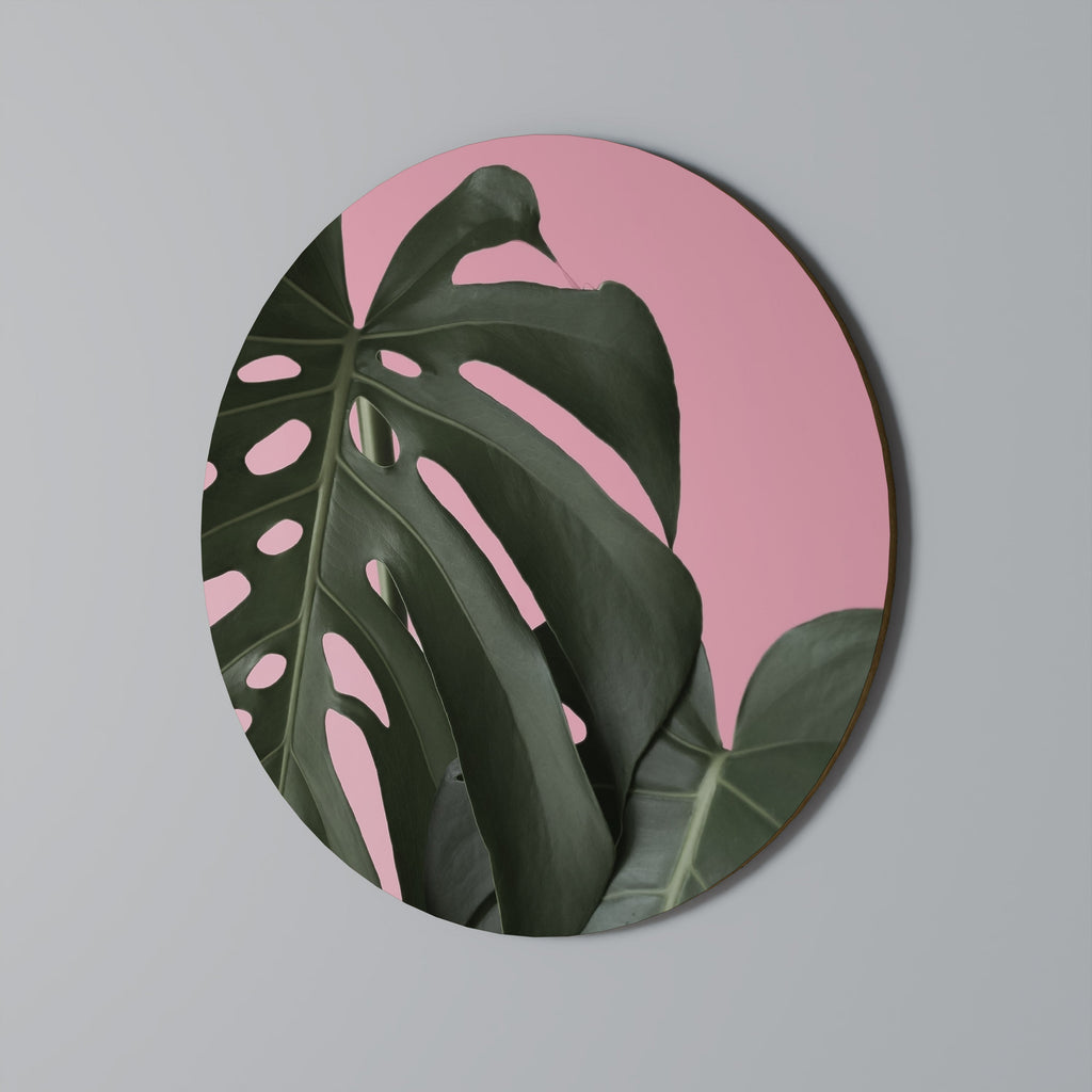 Décoration murale ronde LADY MONSTERA