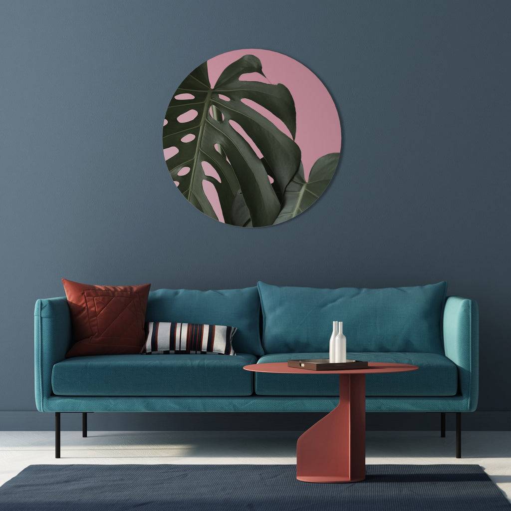 Décoration murale ronde LADY MONSTERA