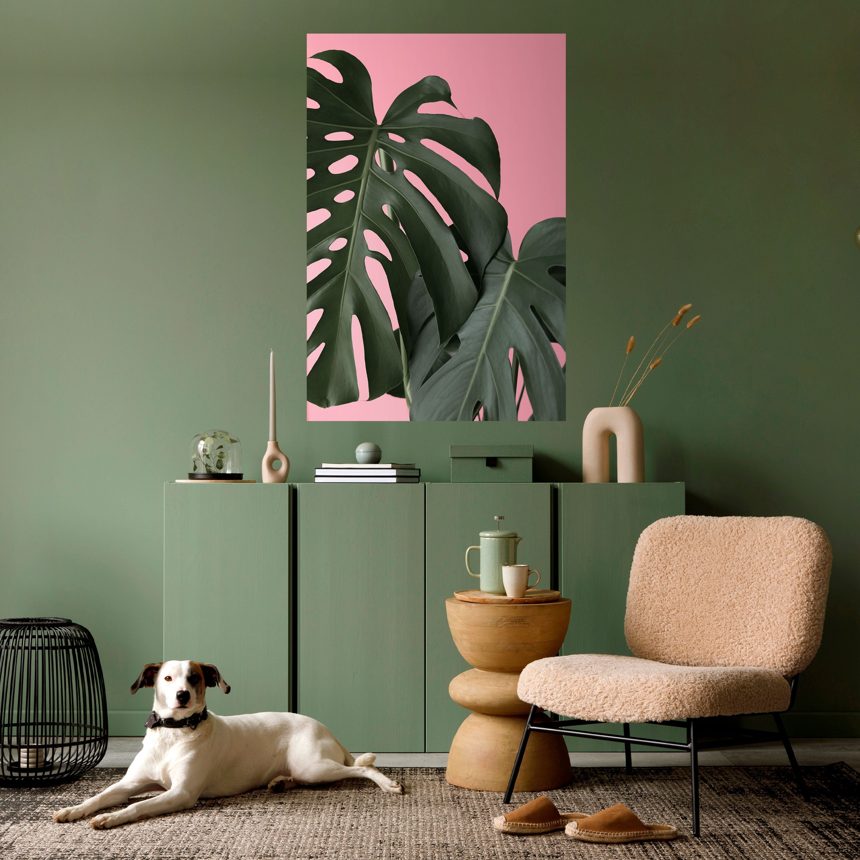 Affiche verticale autocollante LADY MONSTERA