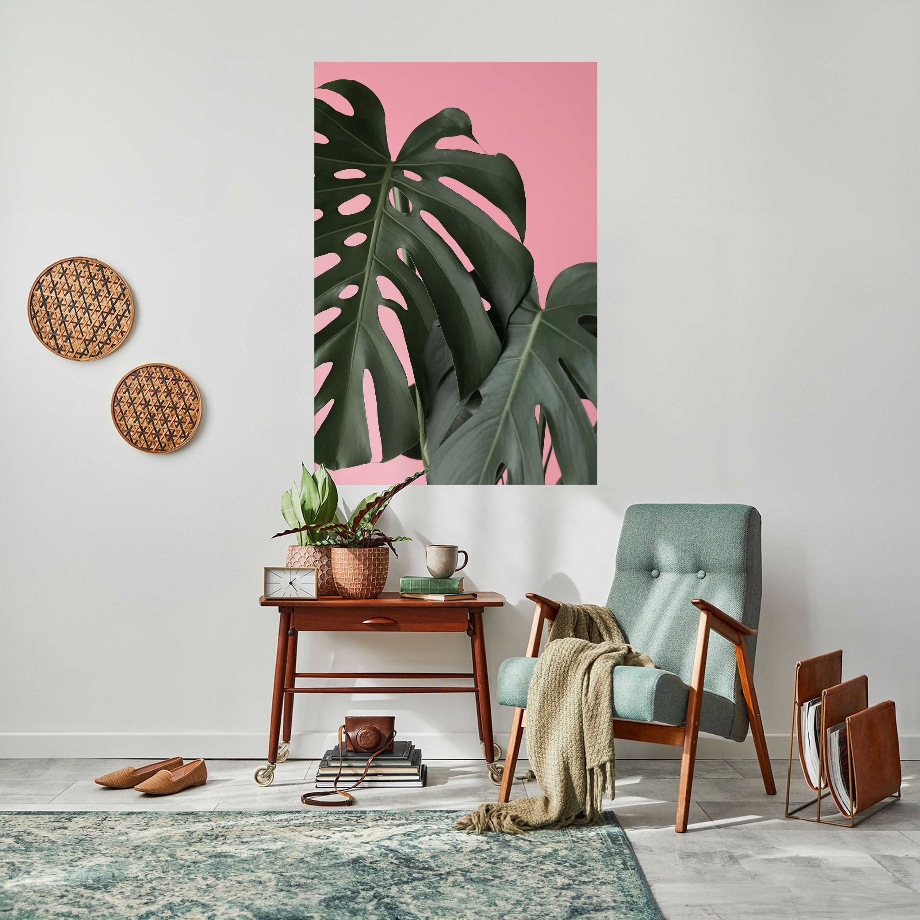 Affiche verticale autocollante LADY MONSTERA
