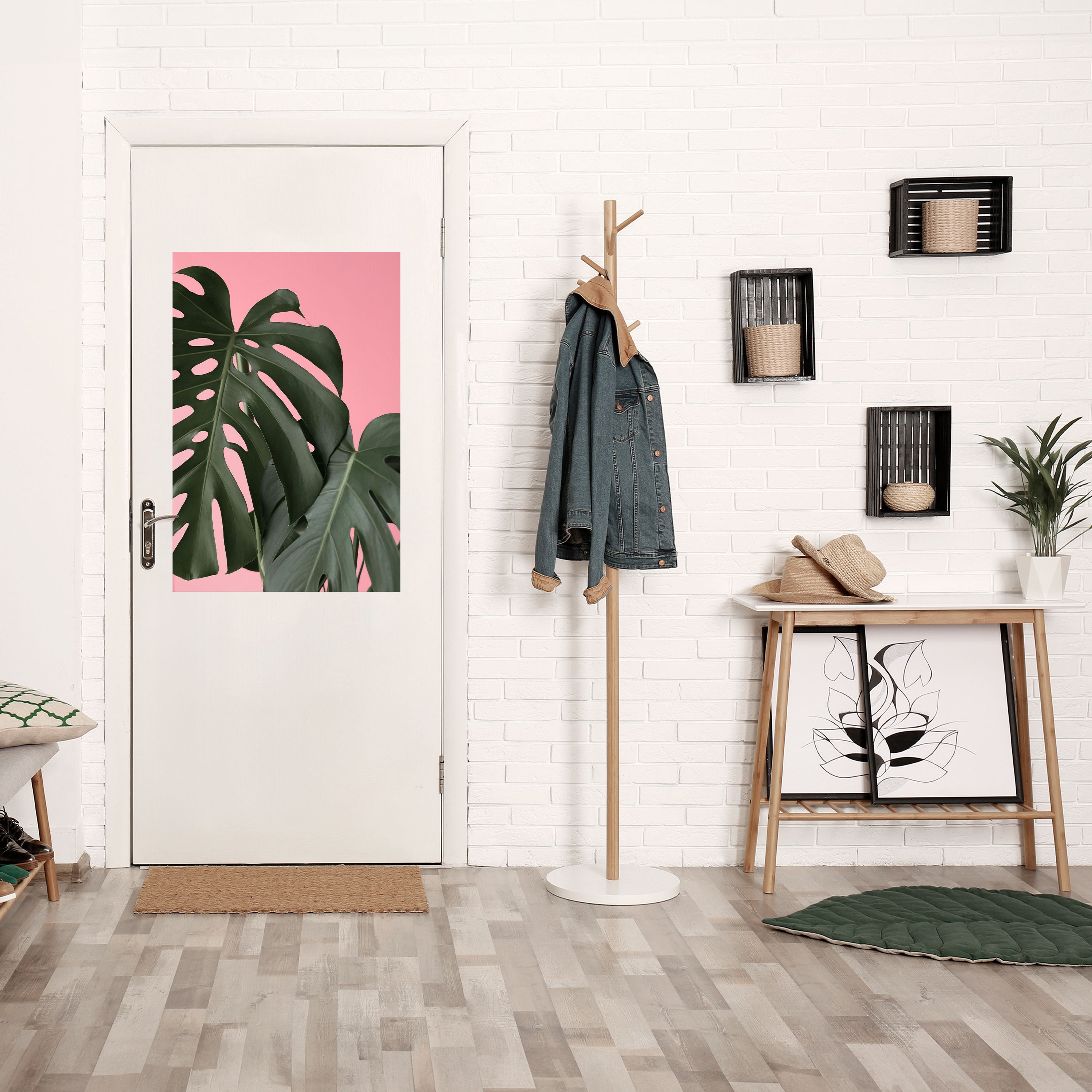 Affiche verticale autocollante LADY MONSTERA