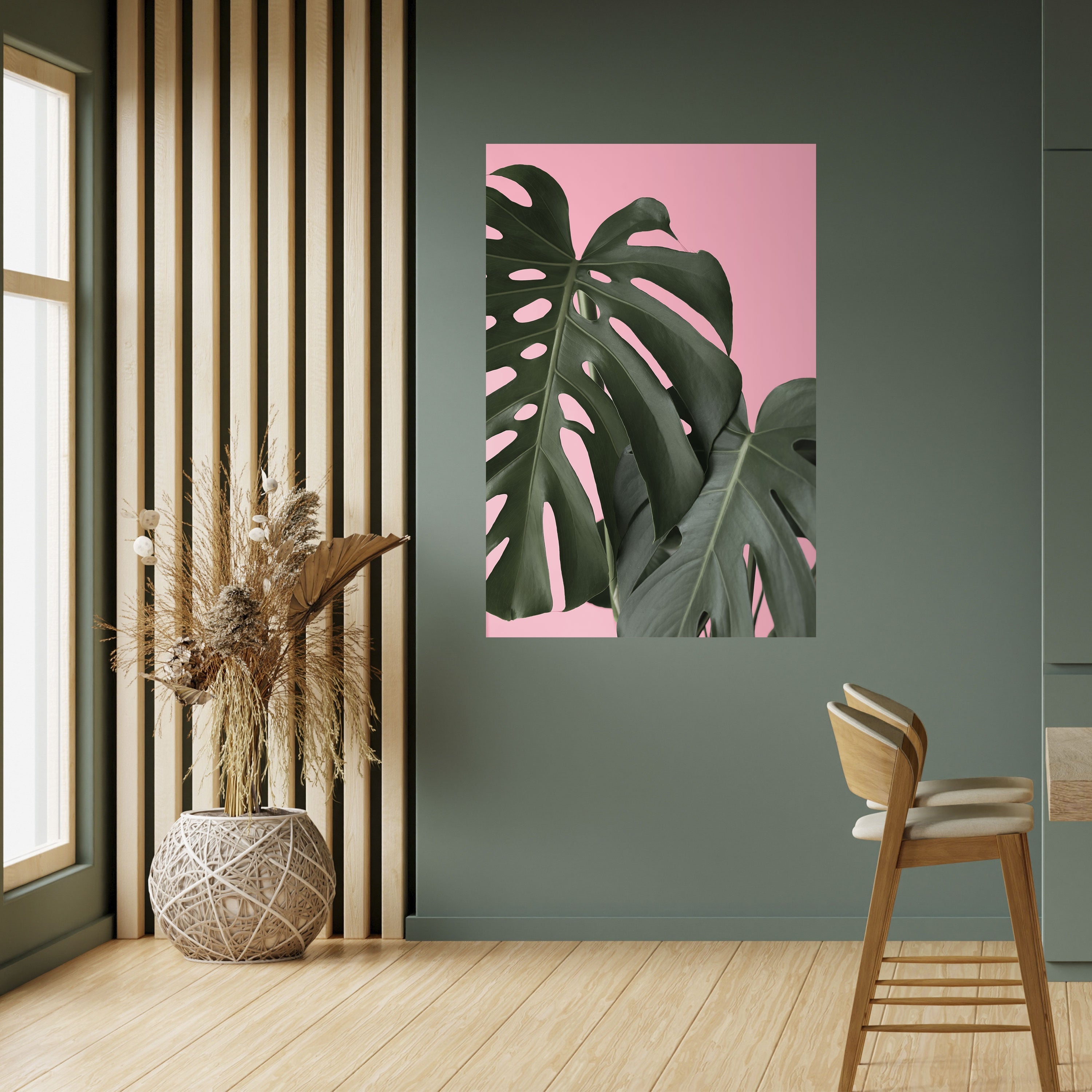 Affiche verticale autocollante LADY MONSTERA