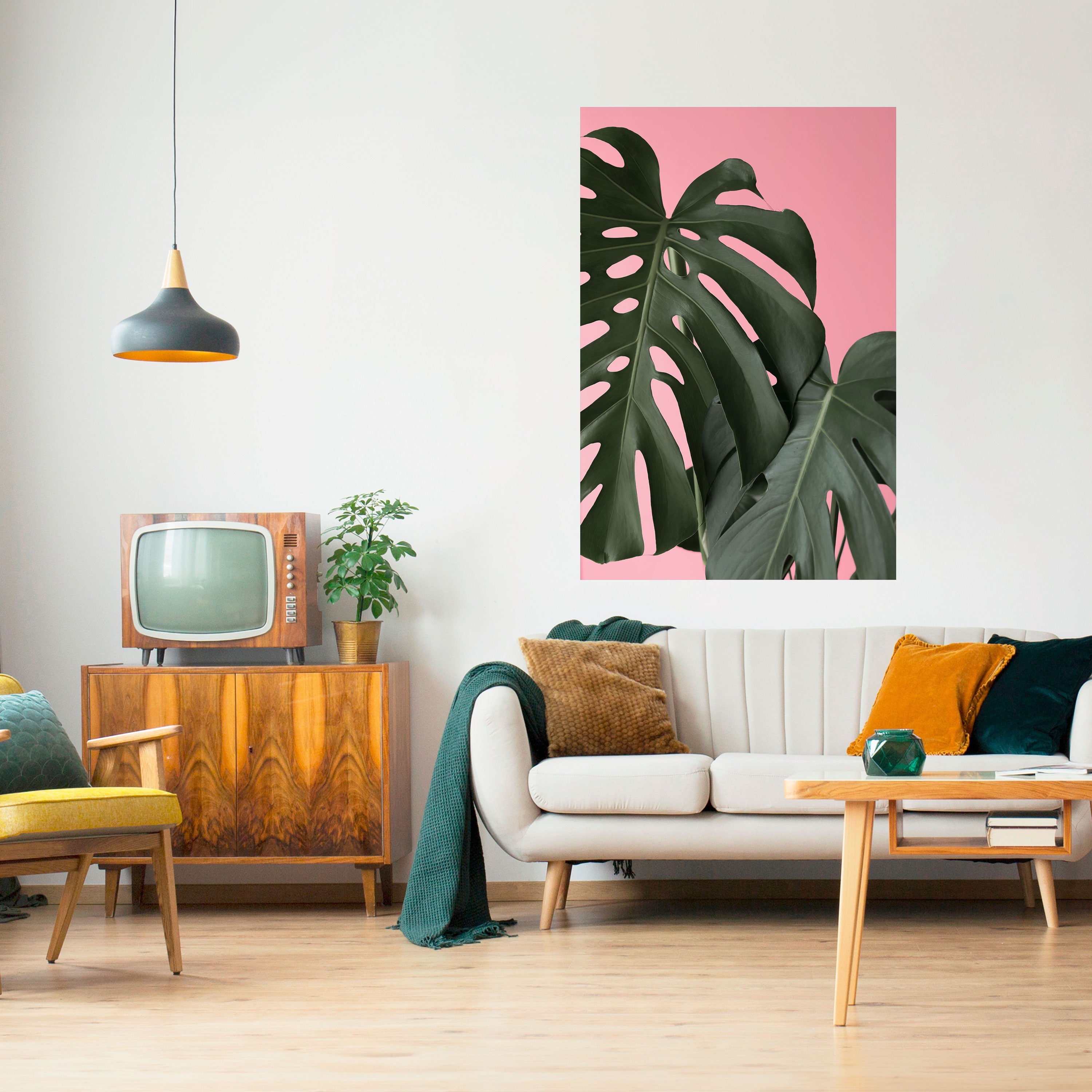 Affiche verticale autocollante LADY MONSTERA