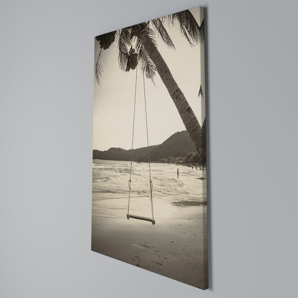 SUNSET SWING SORROW Vertical Canvas Print
