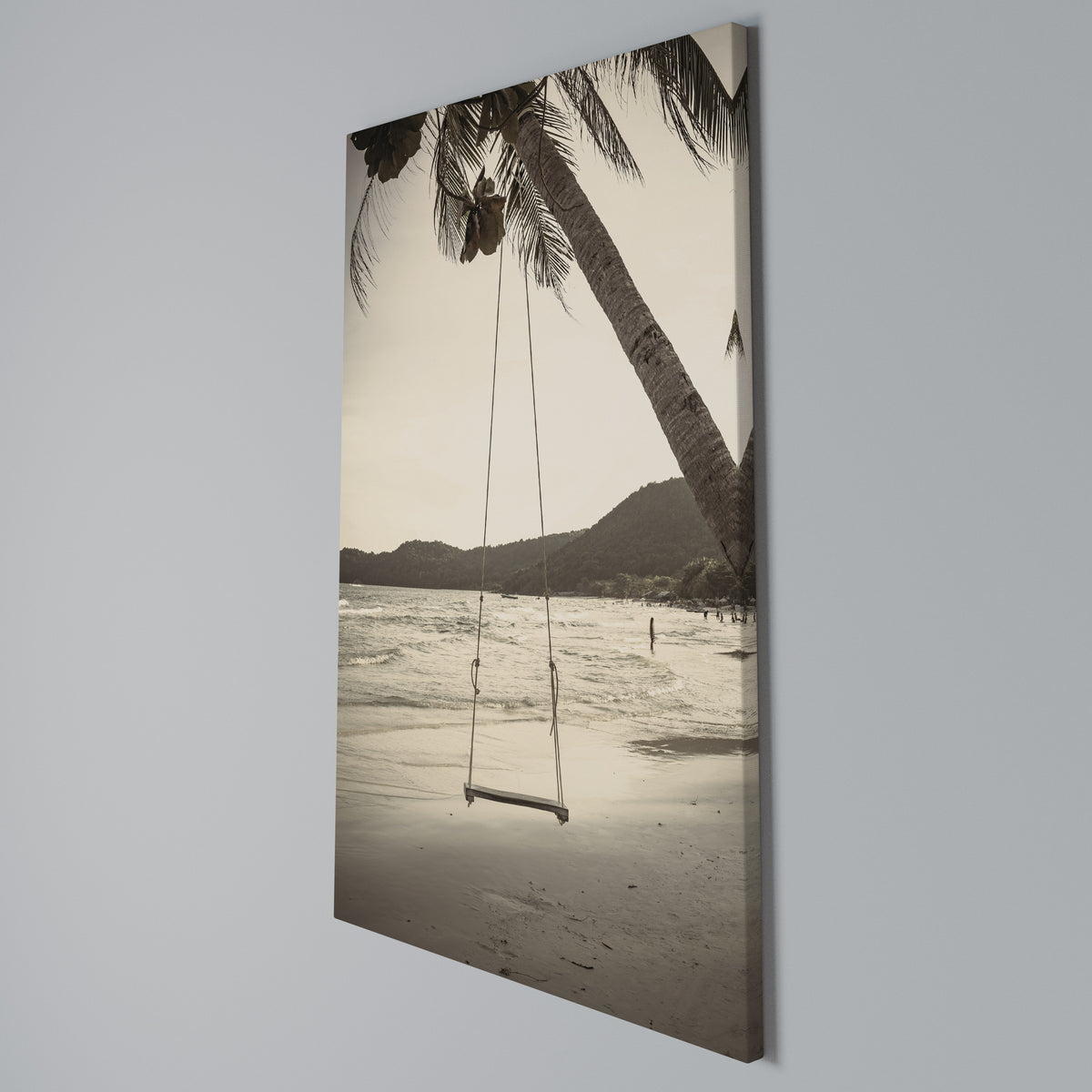 SUNSET SWING SORROW Vertical Canvas Print