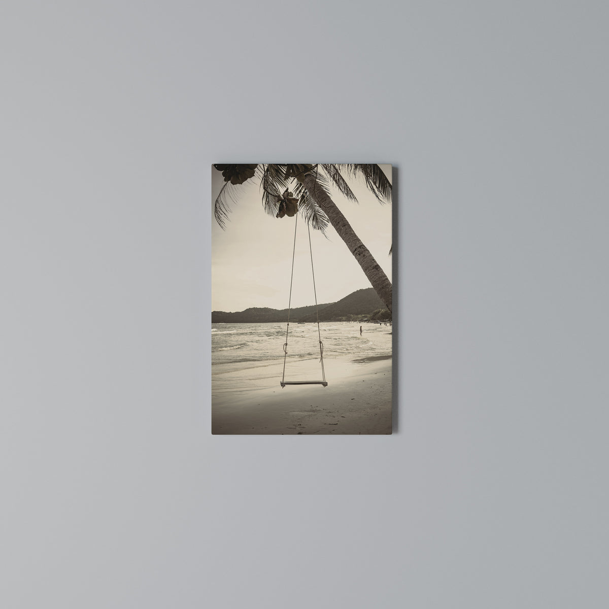 SUNSET SWING SORROW Vertical Canvas Print