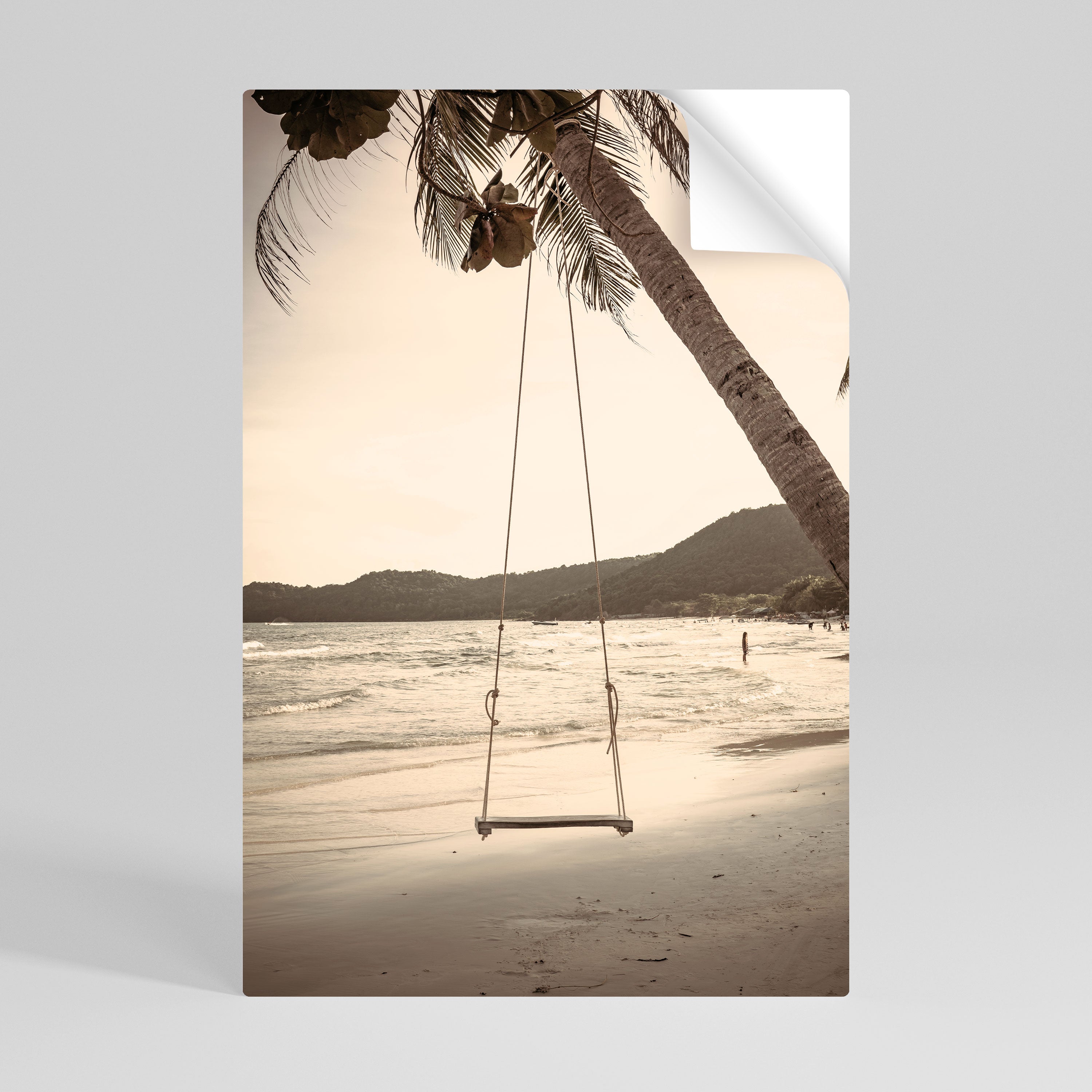 Affiche verticale autocollante « SUNSET SWING SORROW »