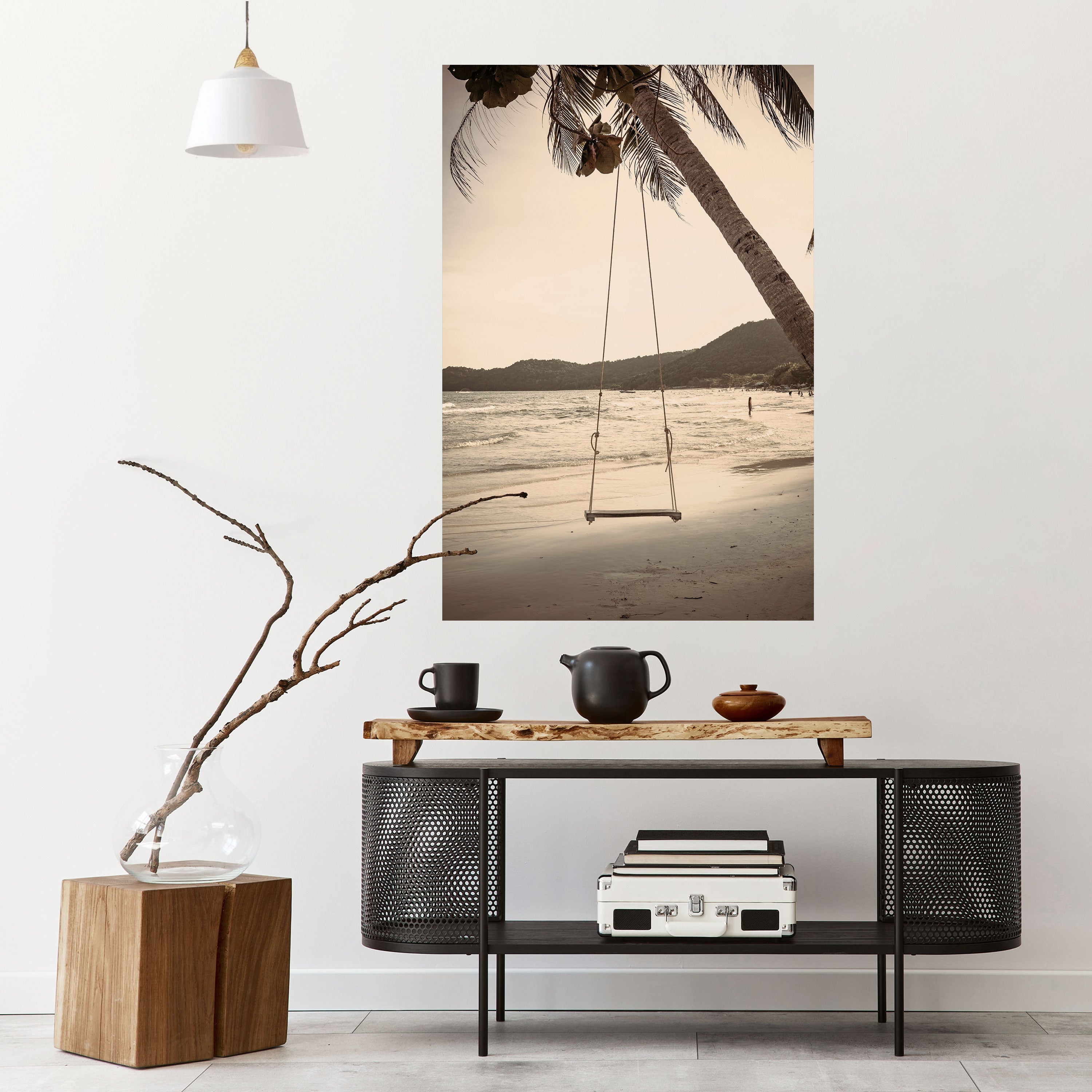 Affiche verticale autocollante « SUNSET SWING SORROW »