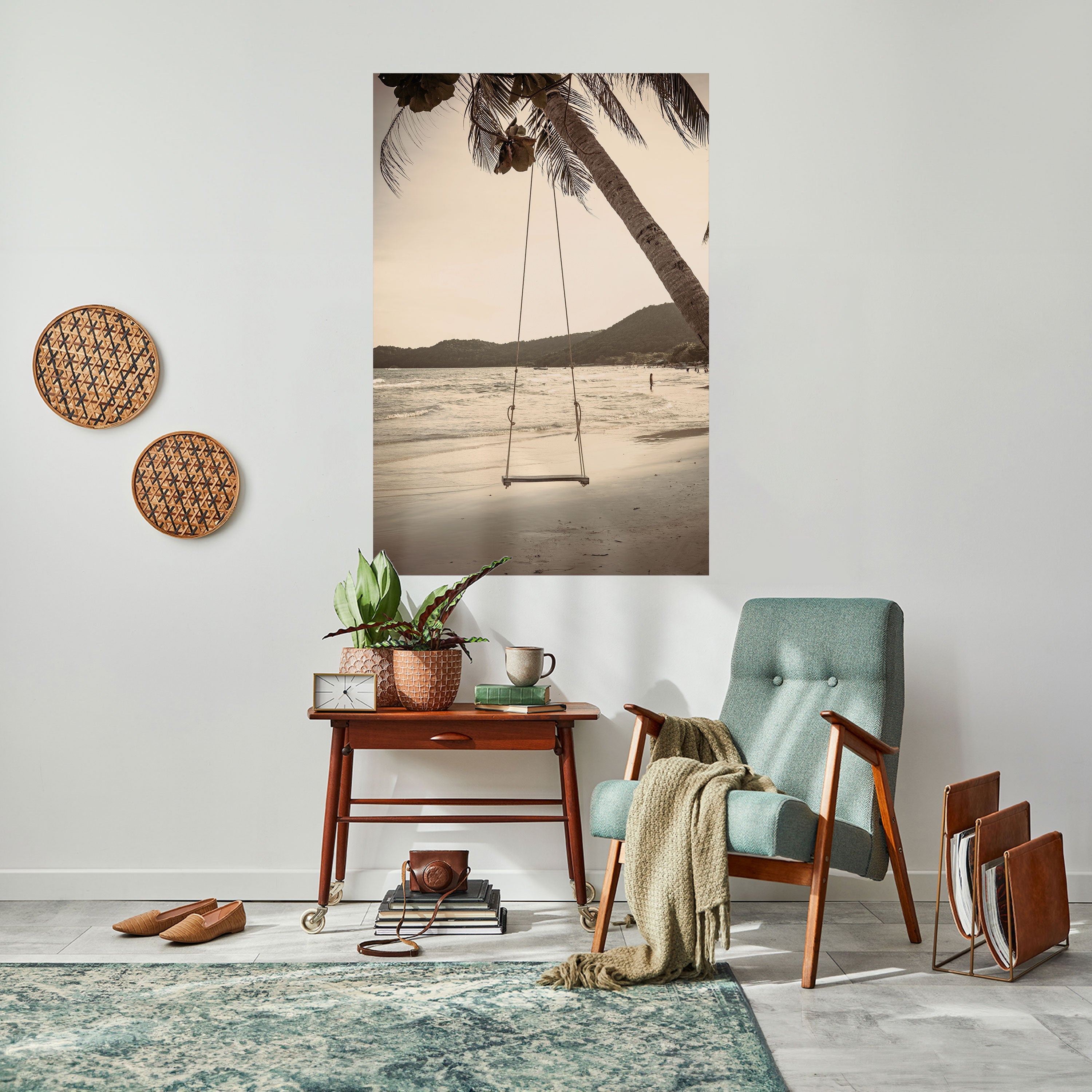 Affiche verticale autocollante « SUNSET SWING SORROW »