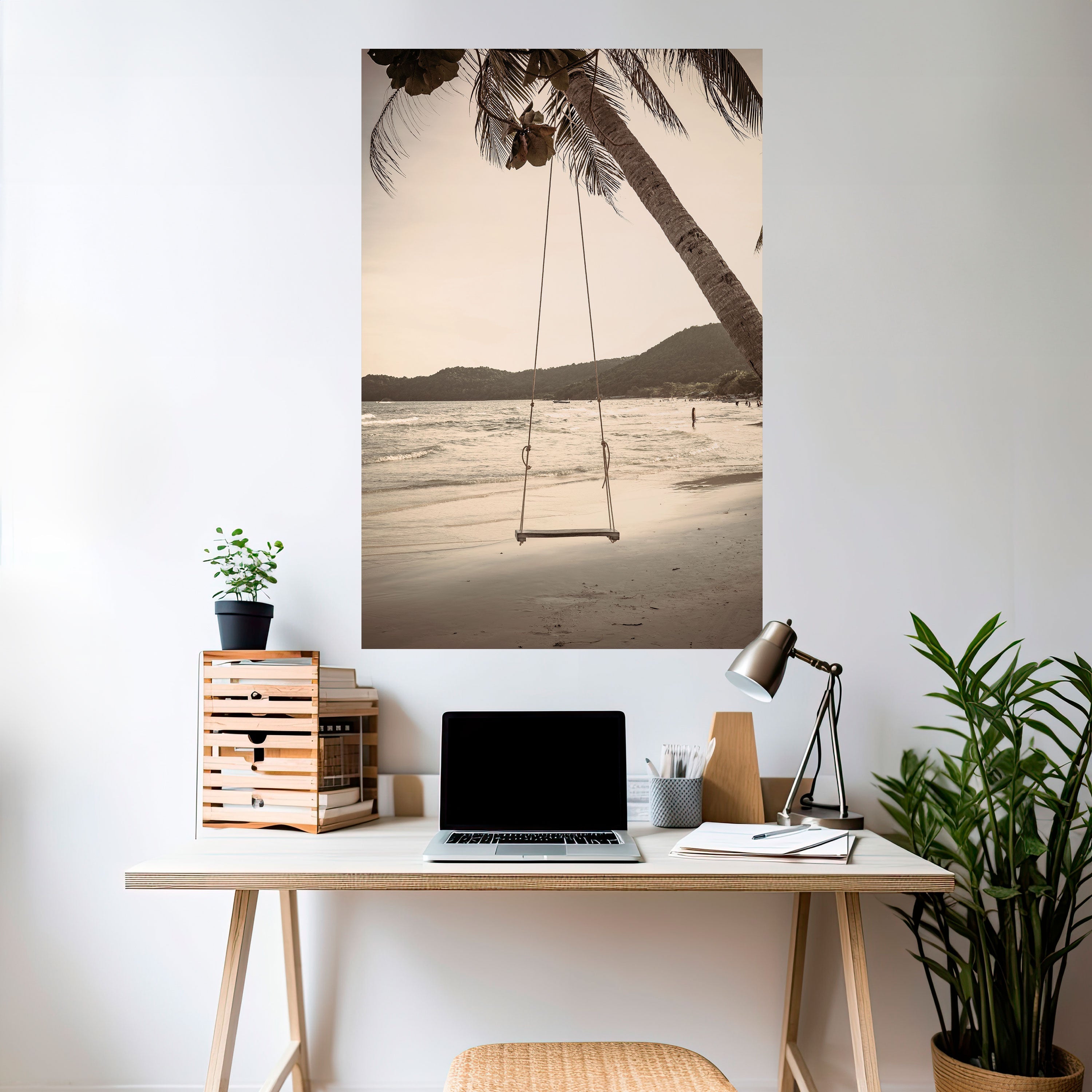 Affiche verticale autocollante « SUNSET SWING SORROW »