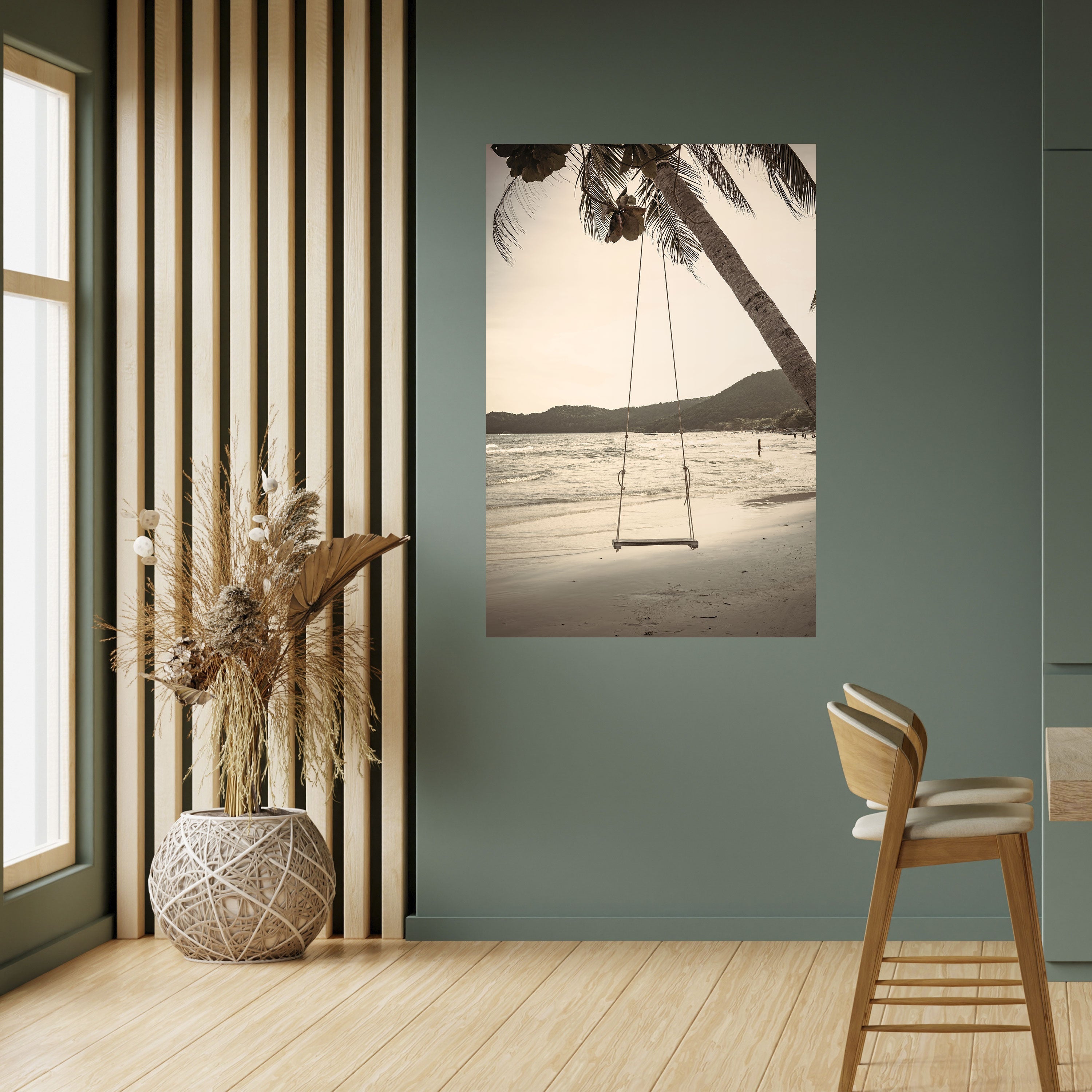 Affiche verticale autocollante « SUNSET SWING SORROW »