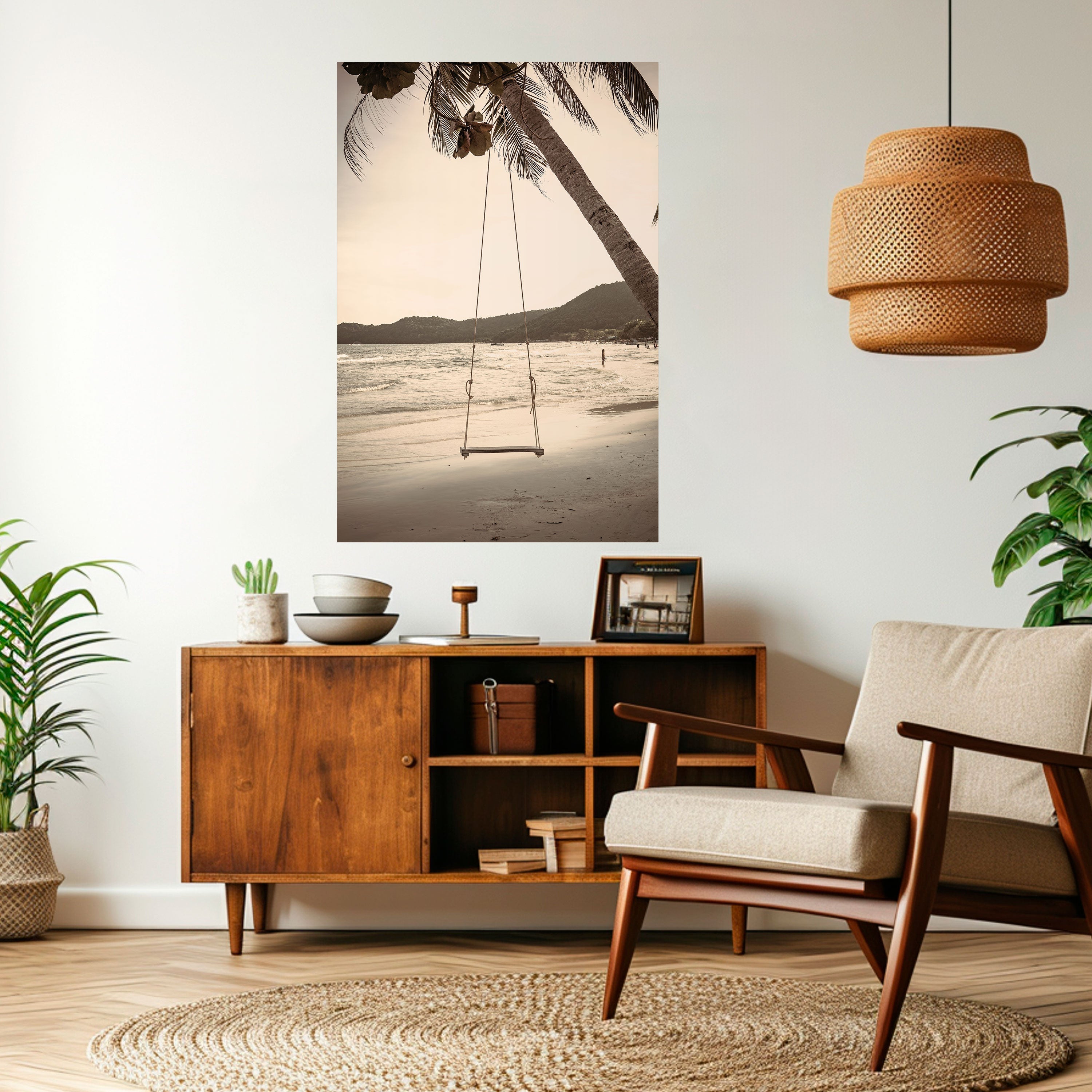 Affiche verticale autocollante « SUNSET SWING SORROW »