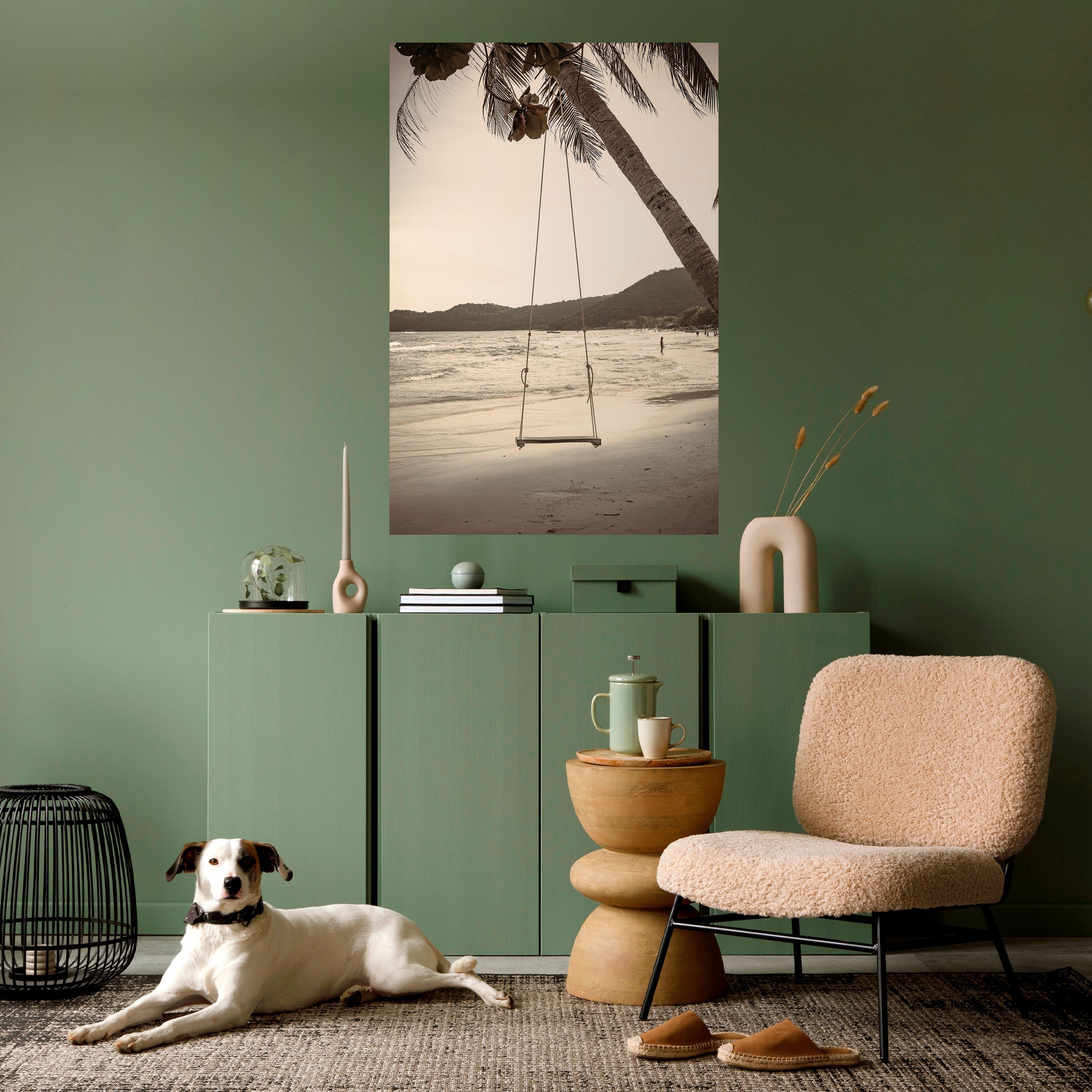 Affiche verticale autocollante « SUNSET SWING SORROW »