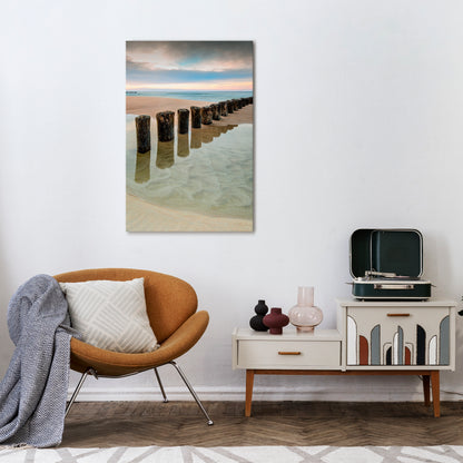 TIDAL SYMMETRY Vertical Canvas Print