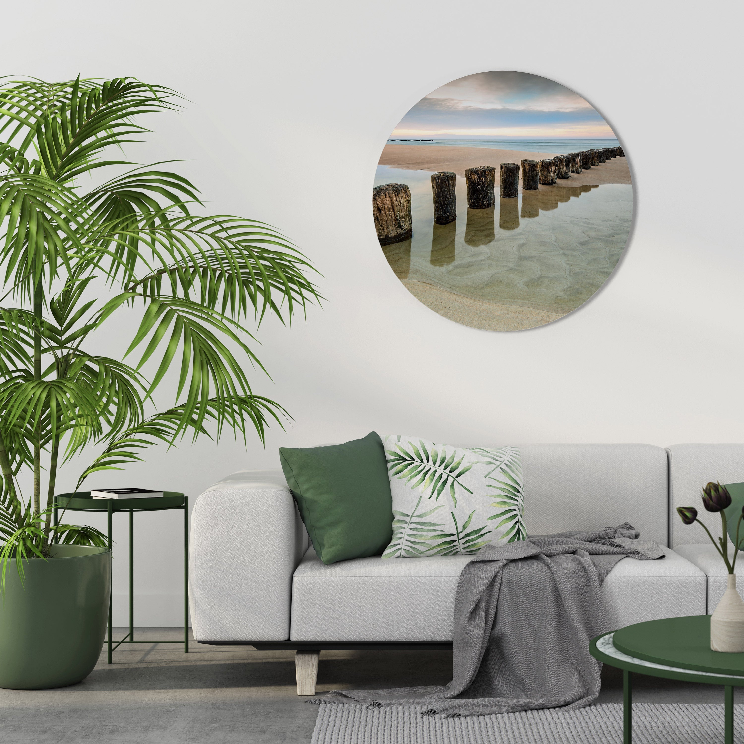 Art mural rond TIDAL SYMMETRY