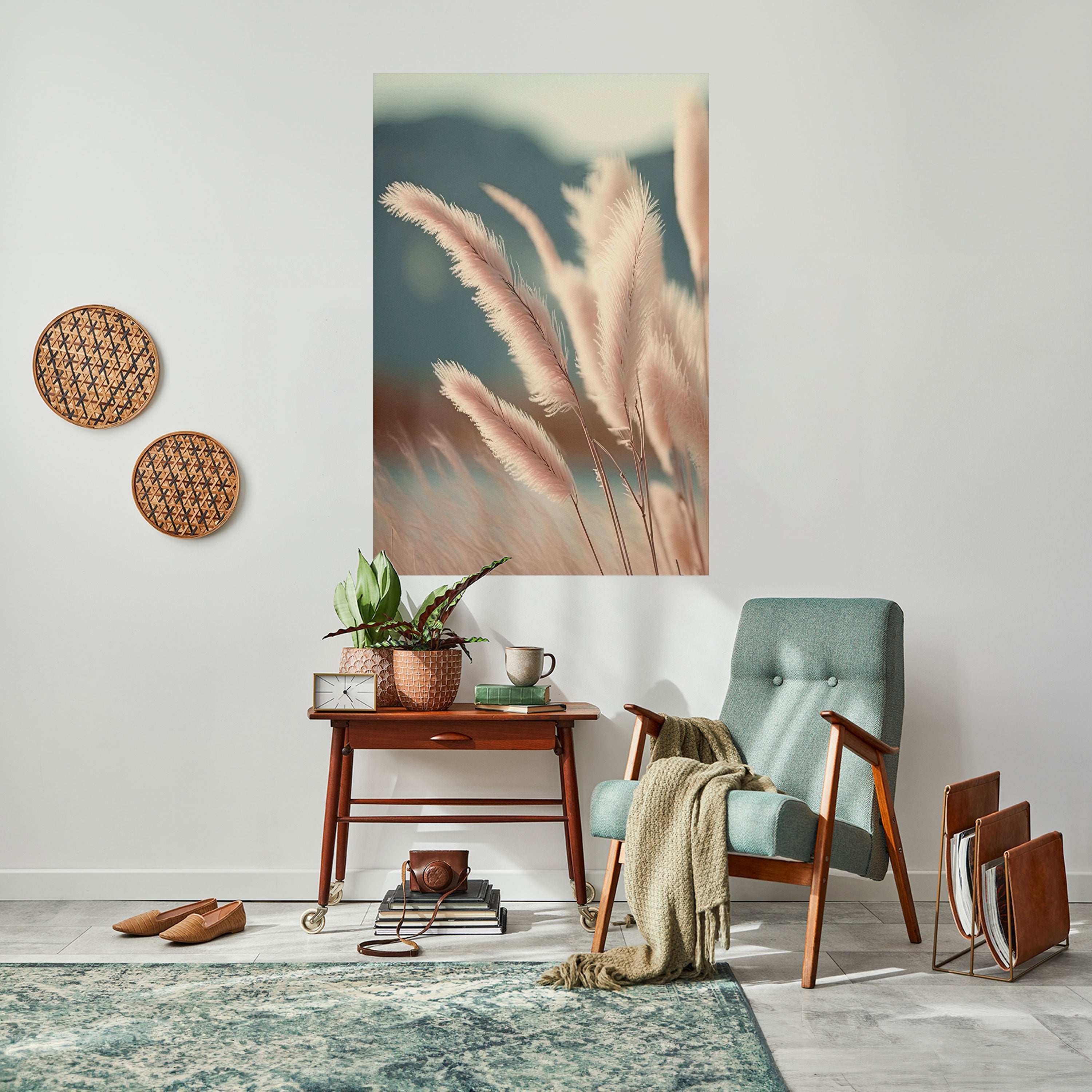 Affiche verticale autocollante « Paysage de rêve de la pampa »