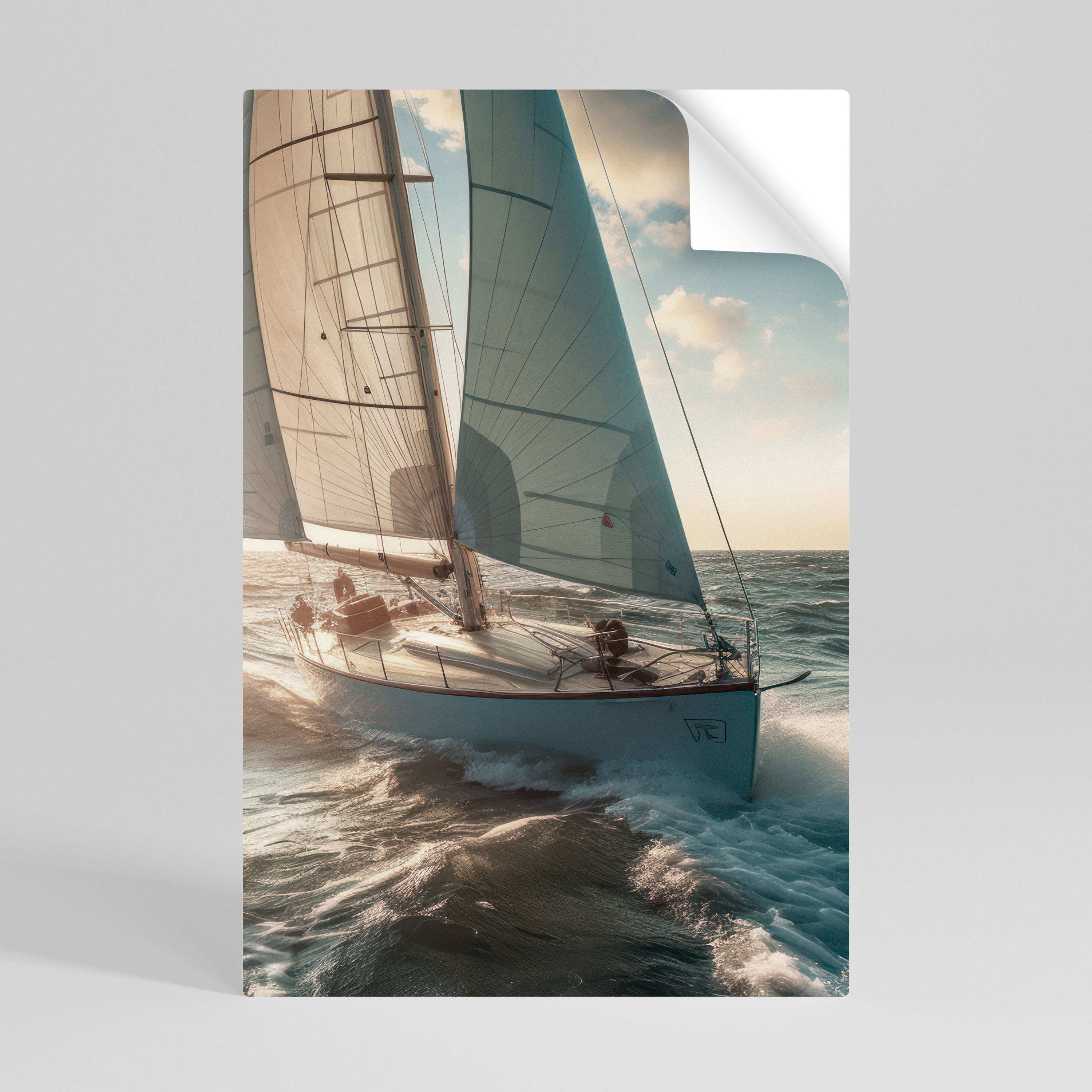 Affiche verticale autocollante « VAGUES DE LIBERTÉ »