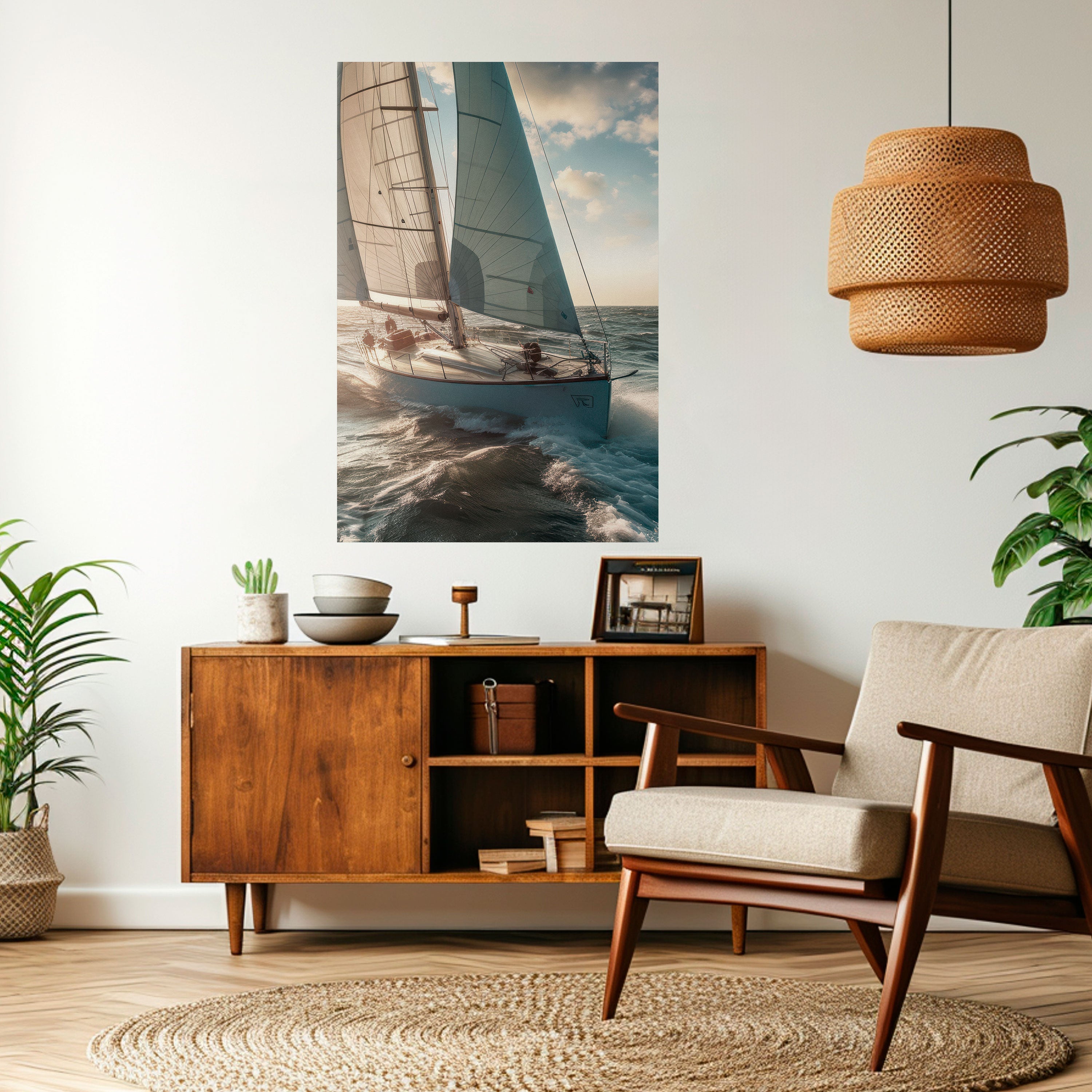 Affiche verticale autocollante « VAGUES DE LIBERTÉ »