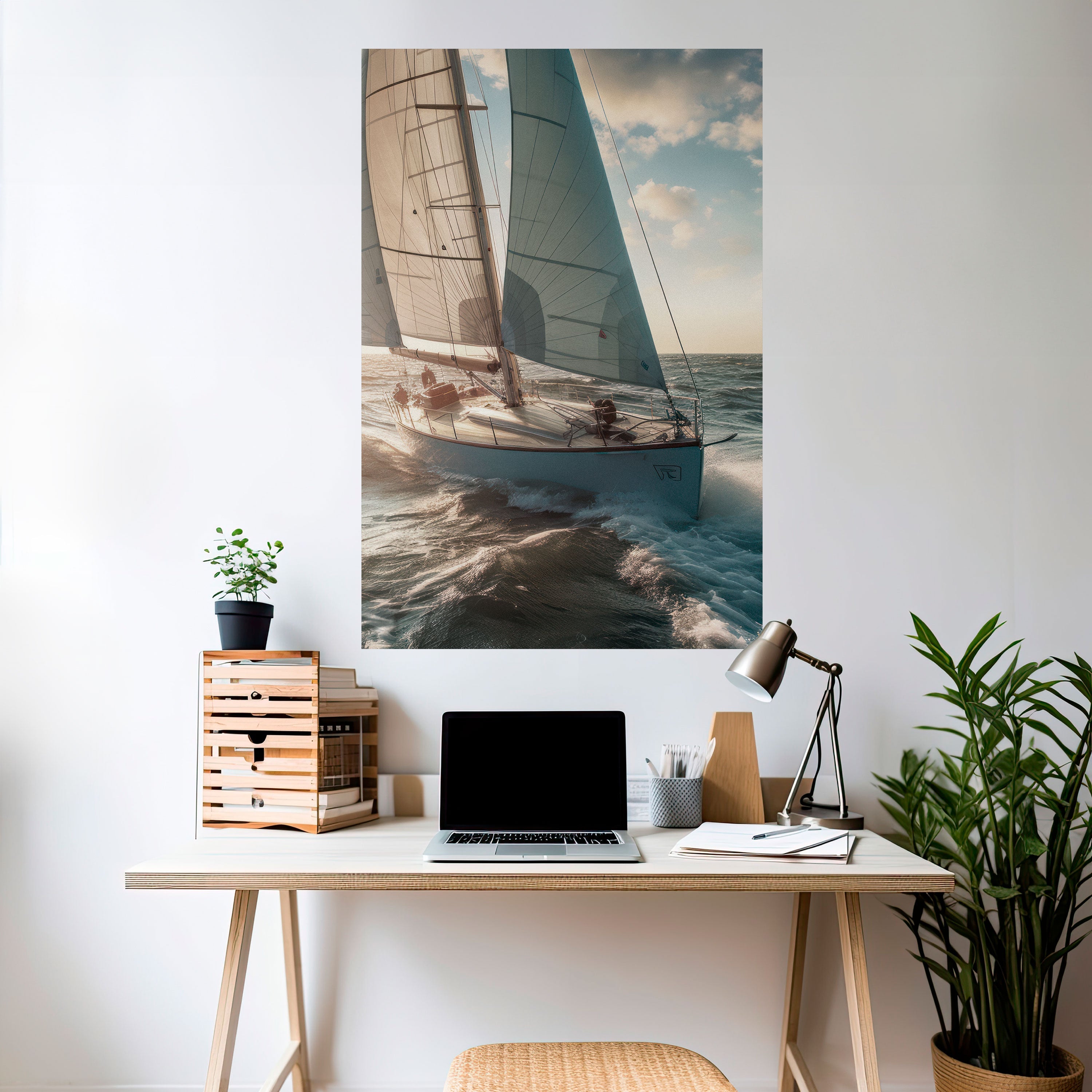 Affiche verticale autocollante « VAGUES DE LIBERTÉ »