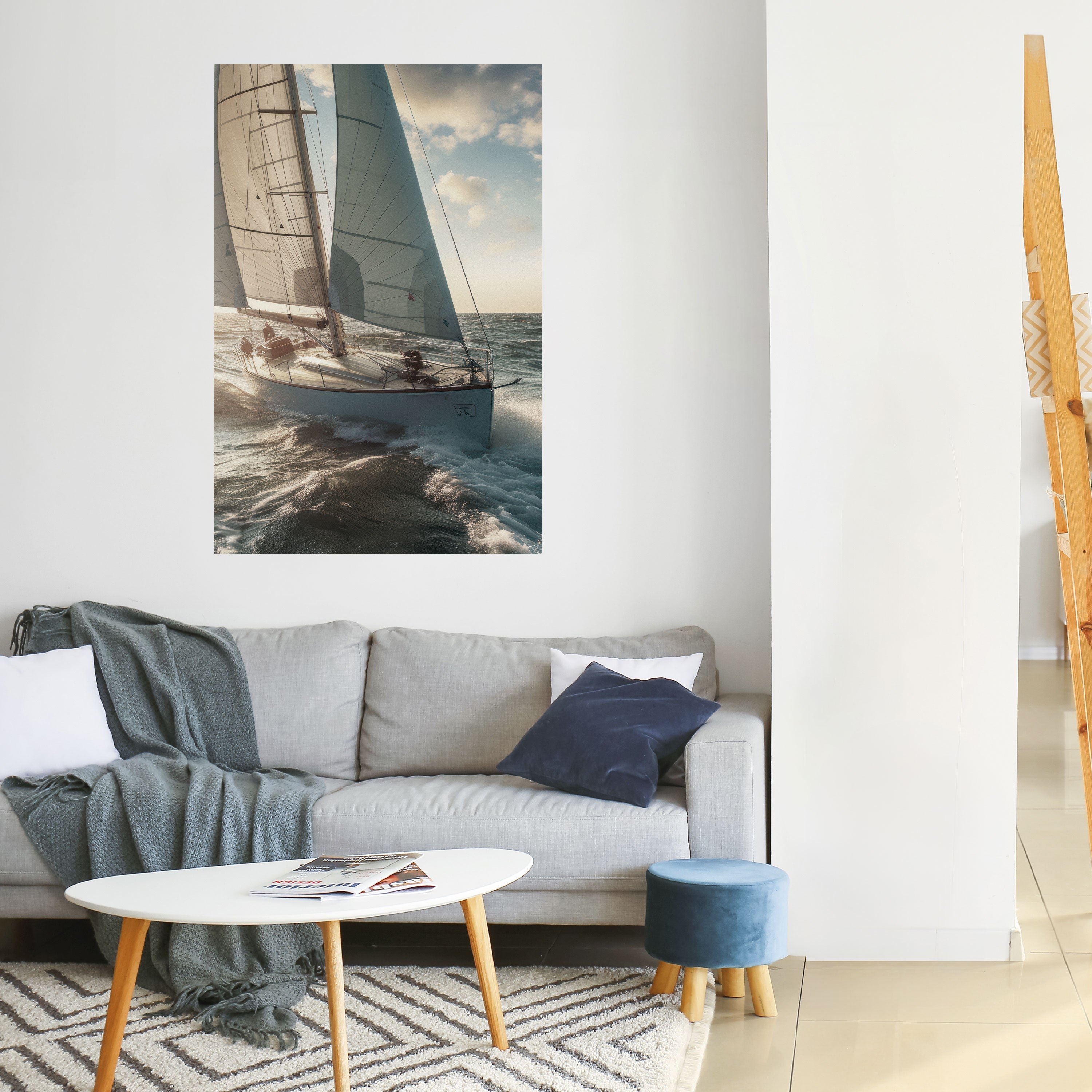 Affiche verticale autocollante « VAGUES DE LIBERTÉ »