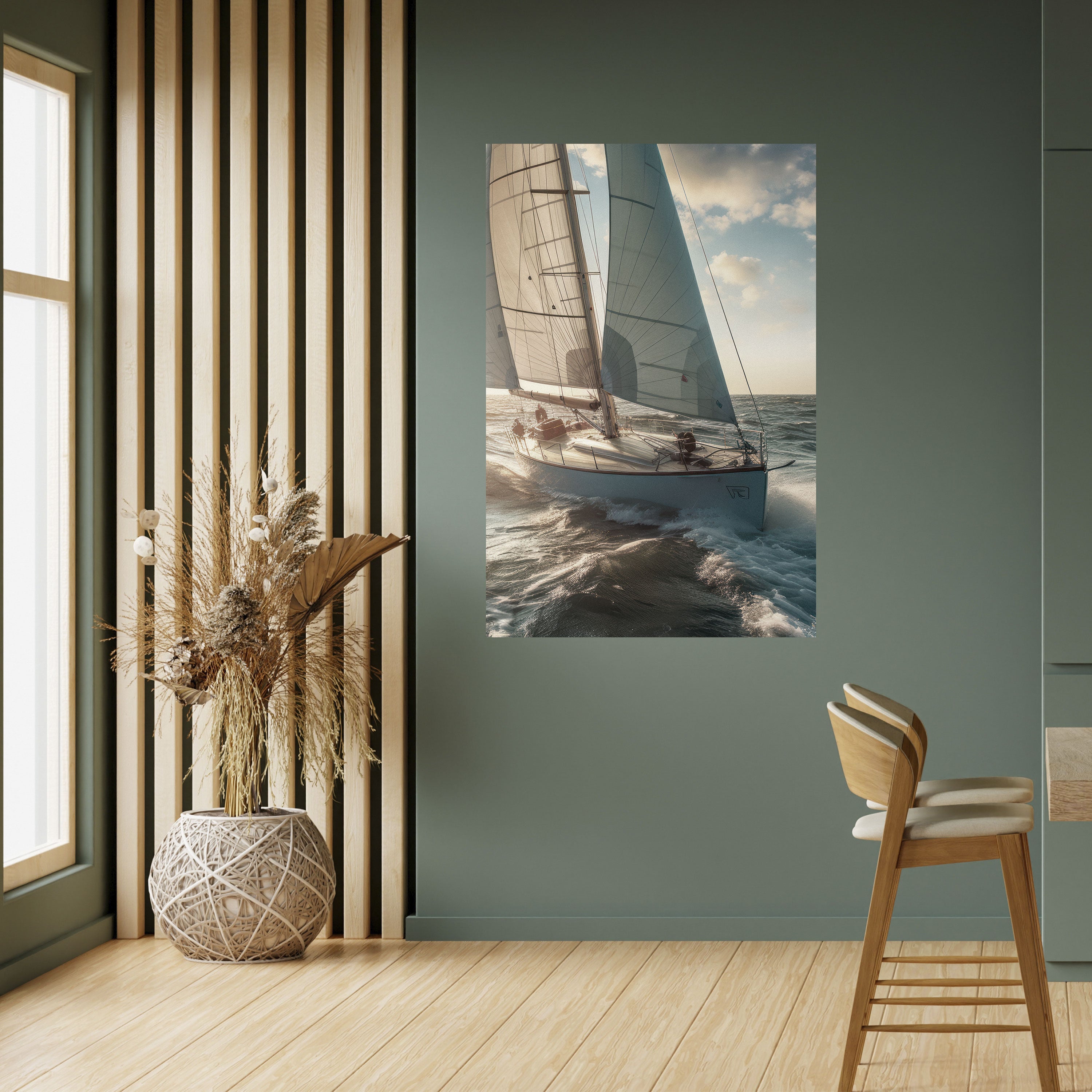 Affiche verticale autocollante « VAGUES DE LIBERTÉ »