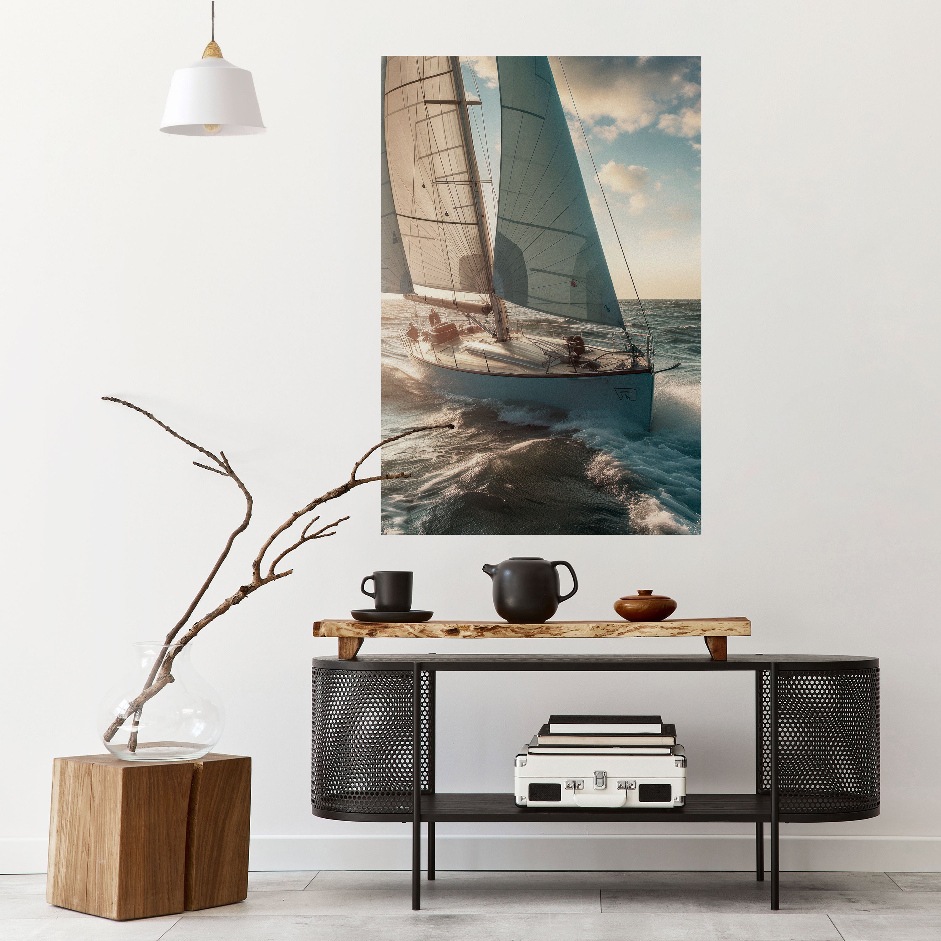 Affiche verticale autocollante « VAGUES DE LIBERTÉ »