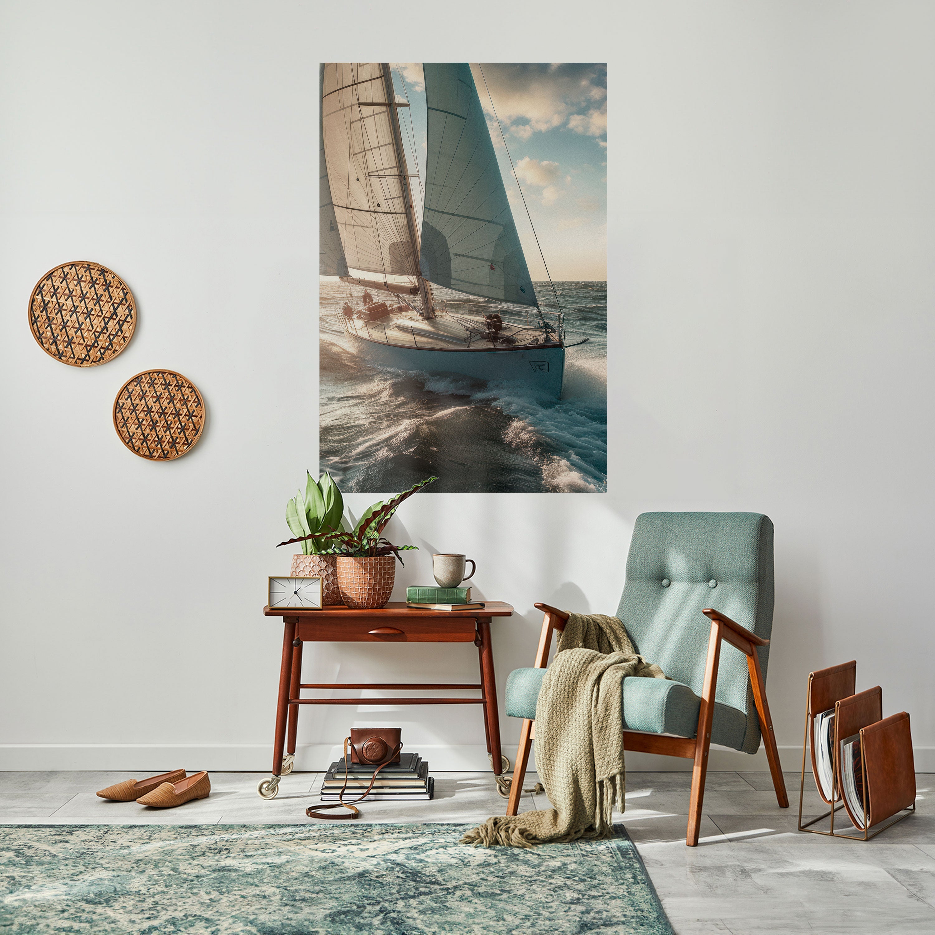 Affiche verticale autocollante « VAGUES DE LIBERTÉ »