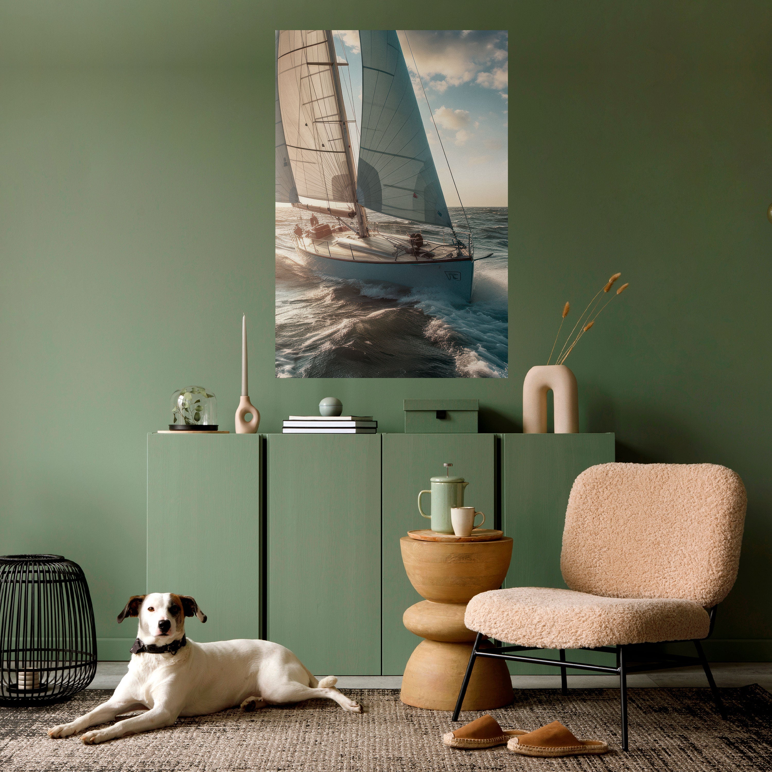 Affiche verticale autocollante « VAGUES DE LIBERTÉ »