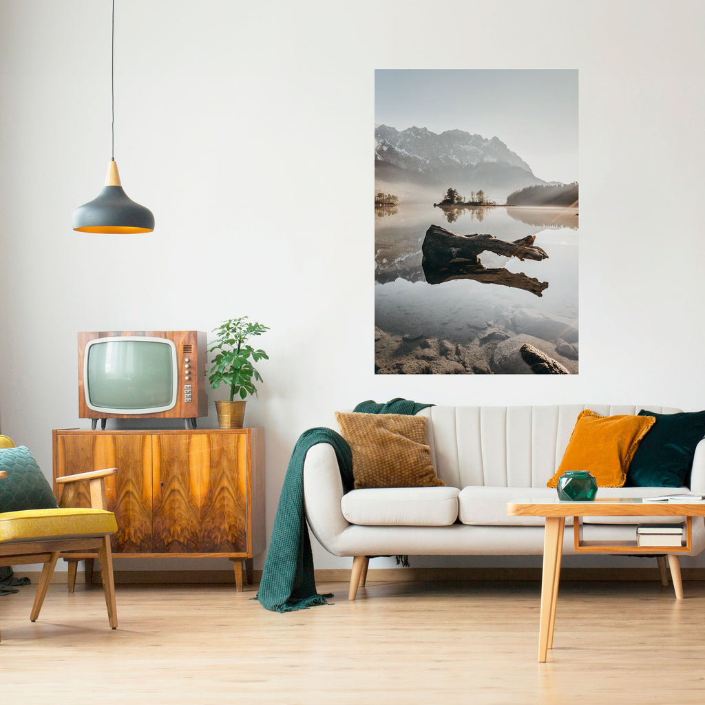 Affiche verticale autocollante « Paysage aquatique silencieux »