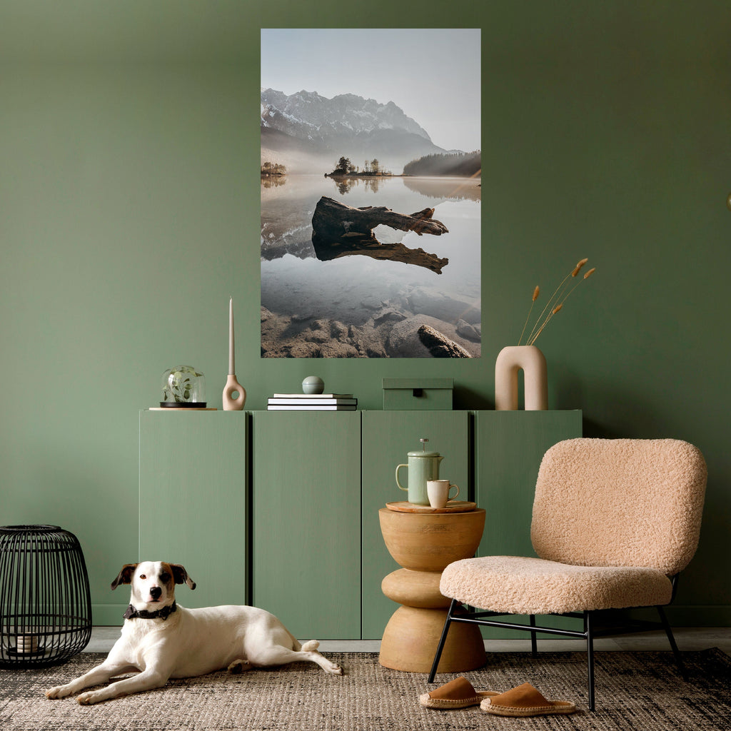 Affiche verticale autocollante « Paysage aquatique silencieux »