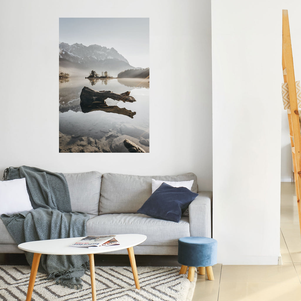 Affiche verticale autocollante « Paysage aquatique silencieux »