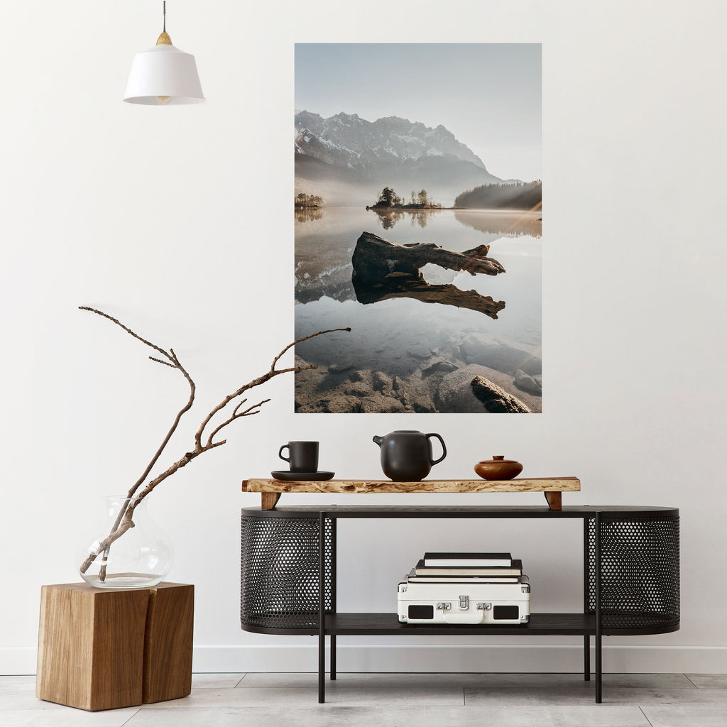 Affiche verticale autocollante « Paysage aquatique silencieux »