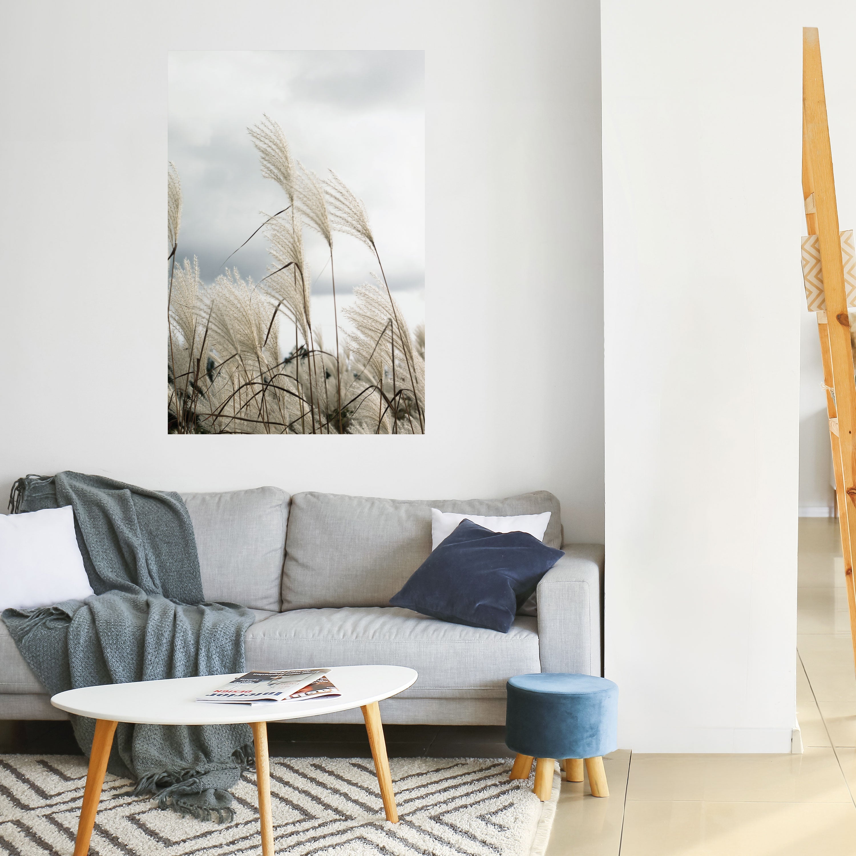 Affiche verticale autocollante NUAGES AU-DESSUS DE L'HERBE