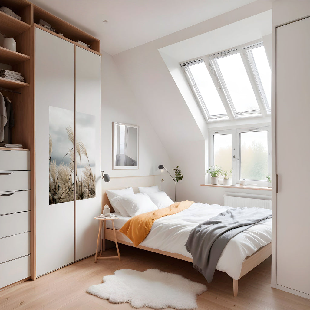 Affiche verticale autocollante NUAGES AU-DESSUS DE L'HERBE