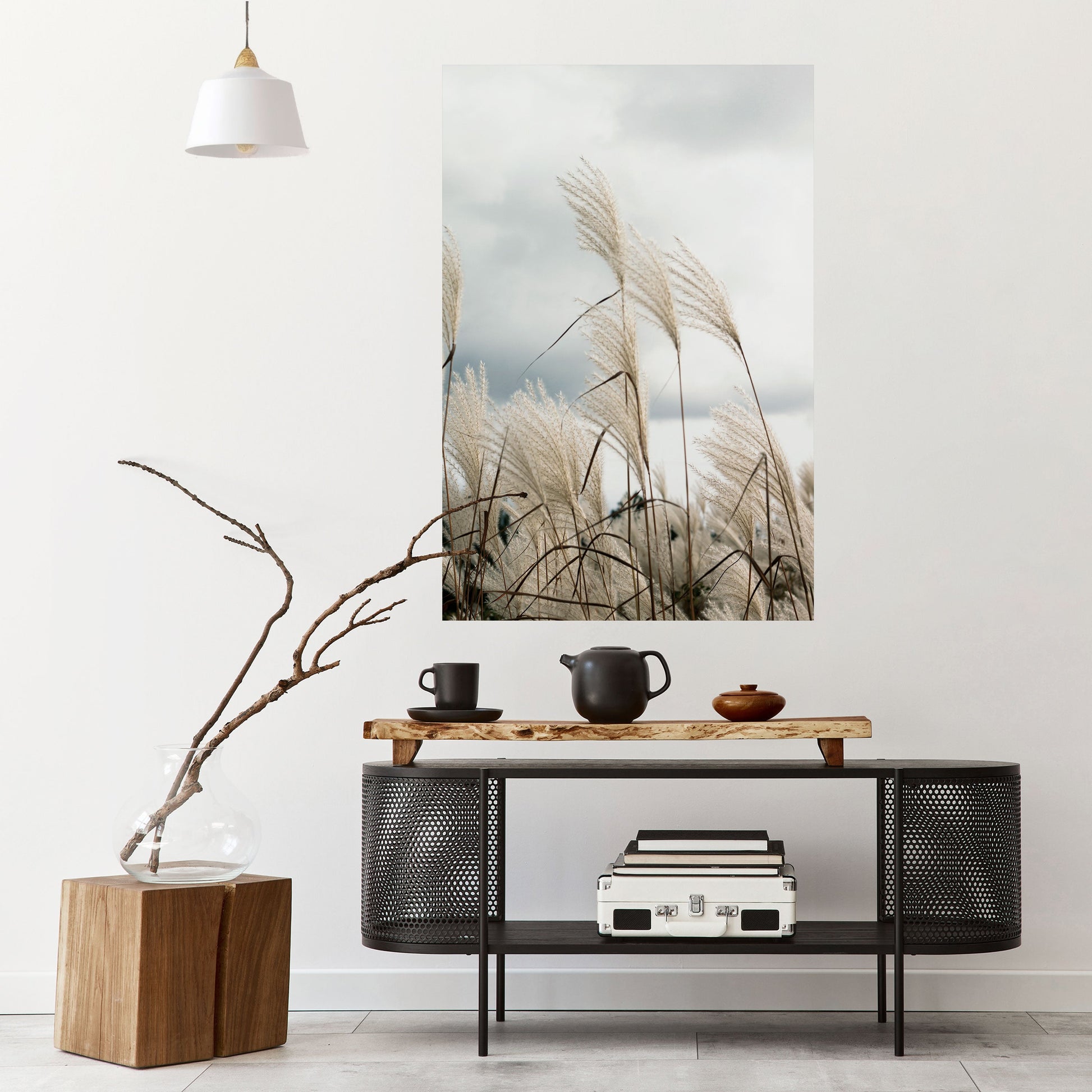 Affiche verticale autocollante NUAGES AU-DESSUS DE L'HERBE