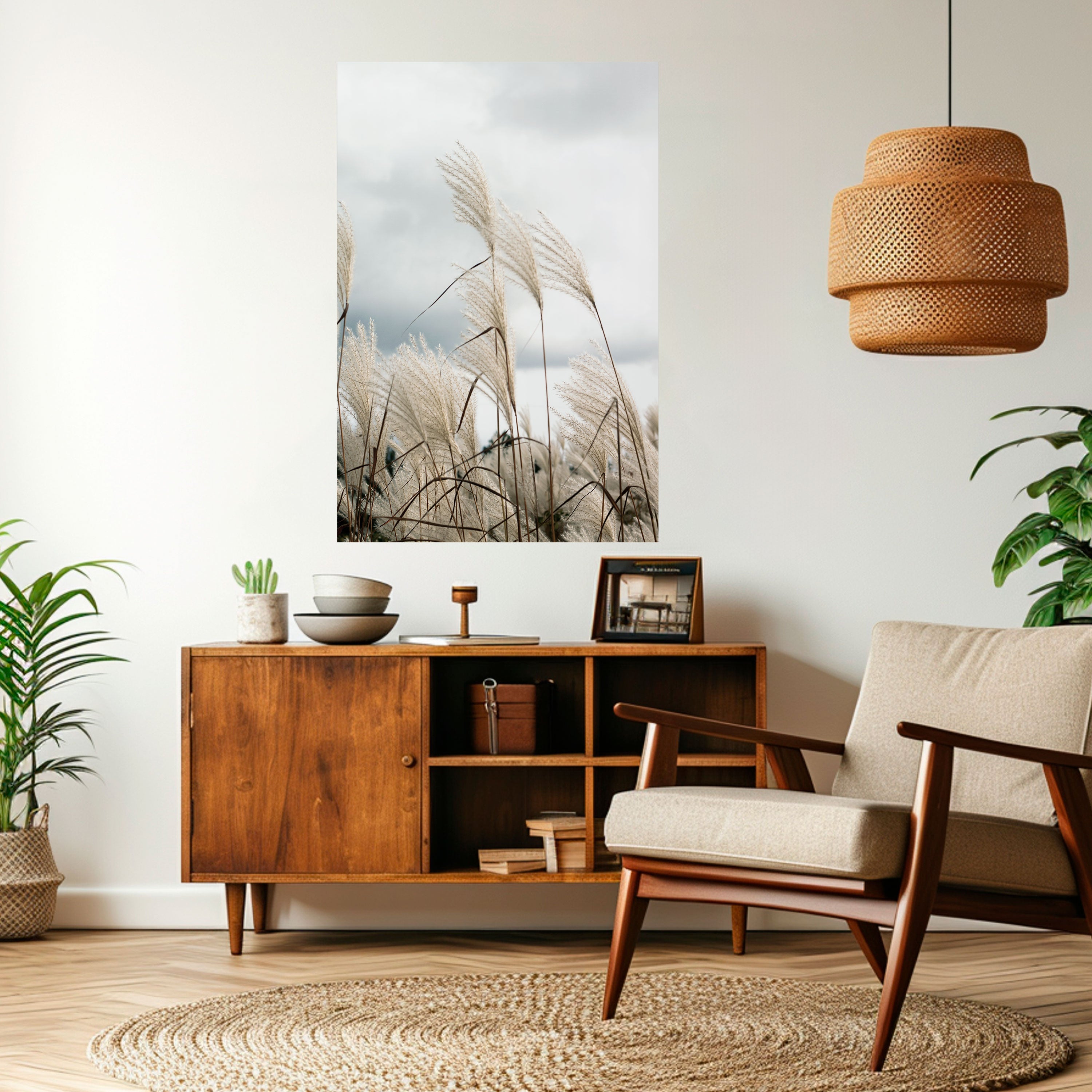 Affiche verticale autocollante NUAGES AU-DESSUS DE L'HERBE