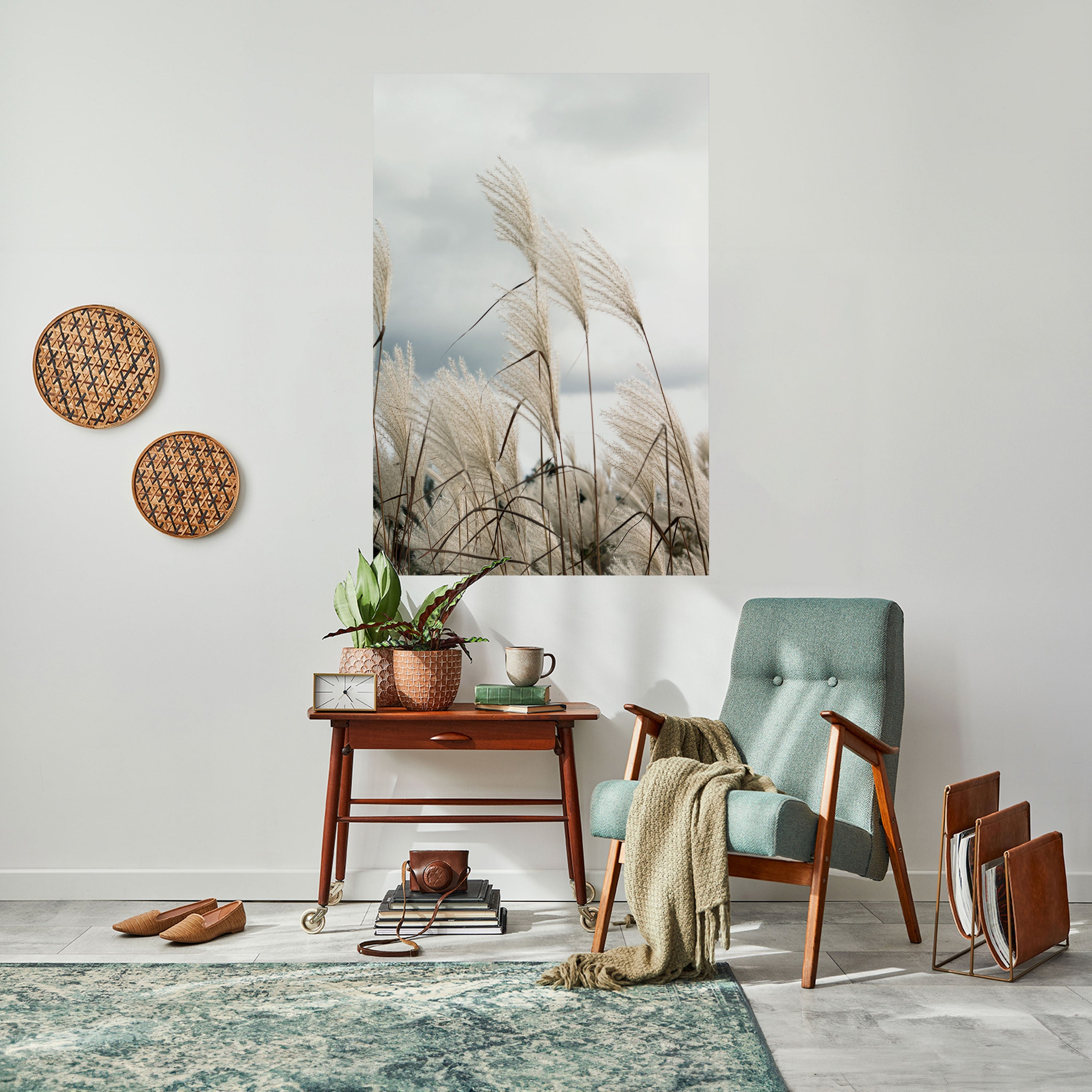 Affiche verticale autocollante NUAGES AU-DESSUS DE L'HERBE