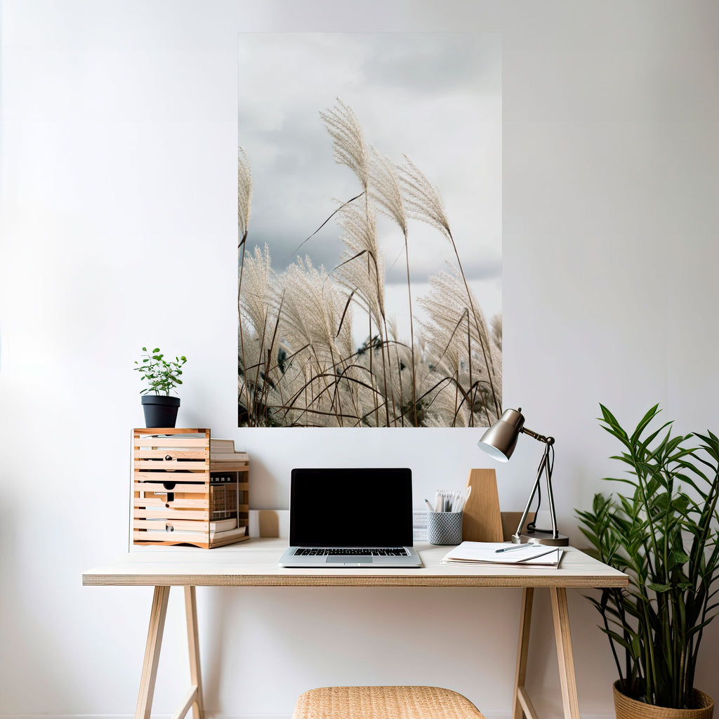 Affiche verticale autocollante NUAGES AU-DESSUS DE L'HERBE