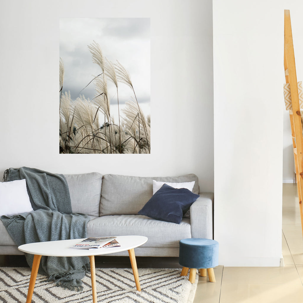 Affiche verticale autocollante NUAGES AU-DESSUS DE L'HERBE