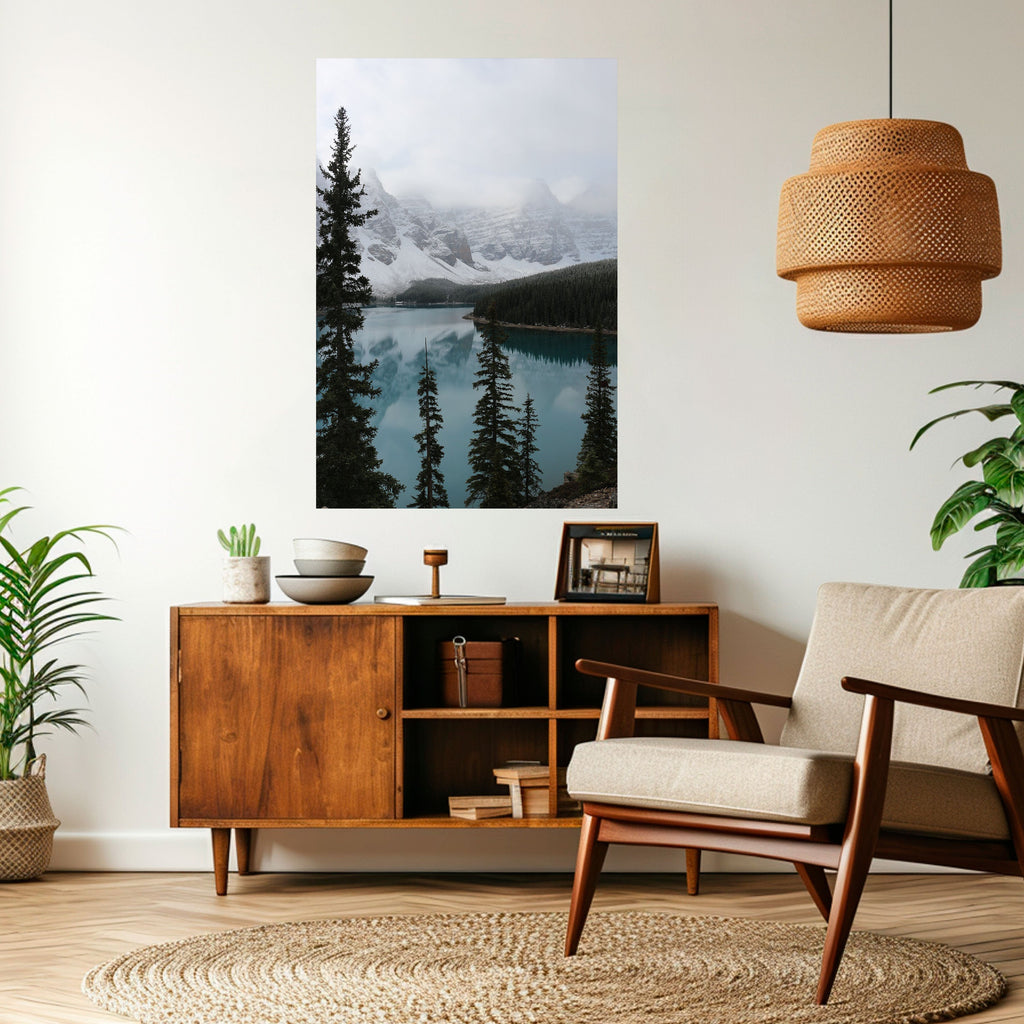 Affiche verticale autocollante « Misty Forest Borders »